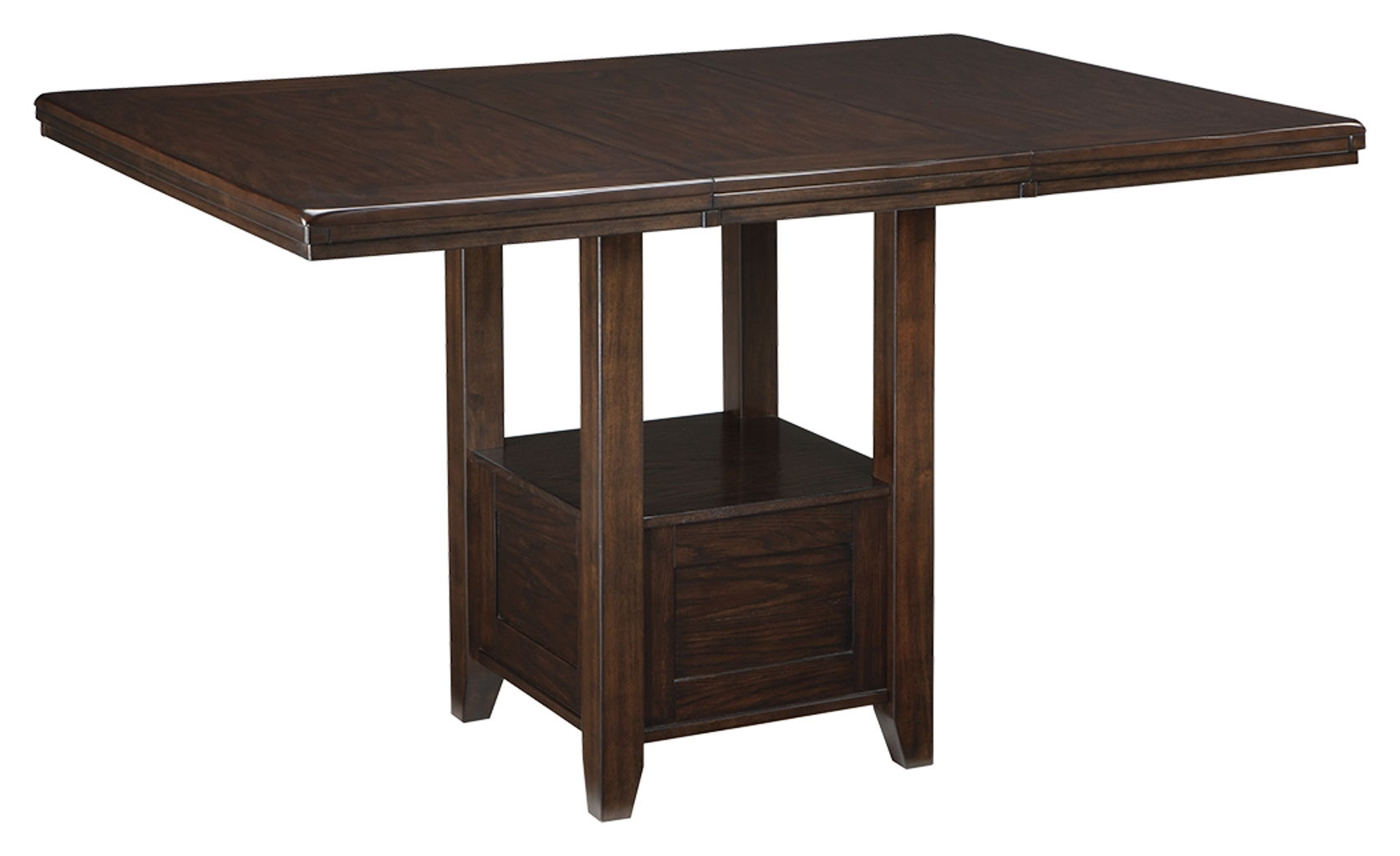 Haddigan – Dark Brown – Rectangular Dining Room Counter Extension Table