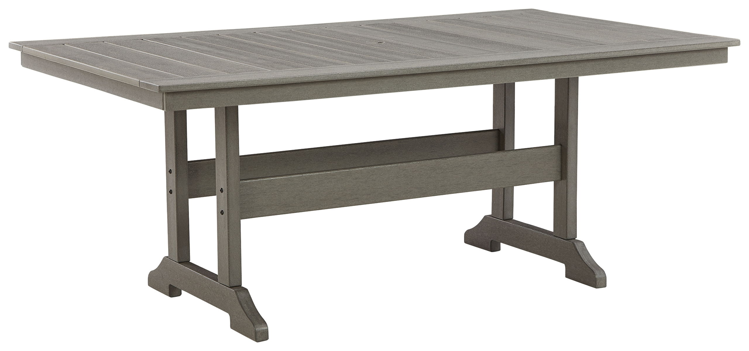 Visola – Gray – RECT Dining Table w/Umb OPT