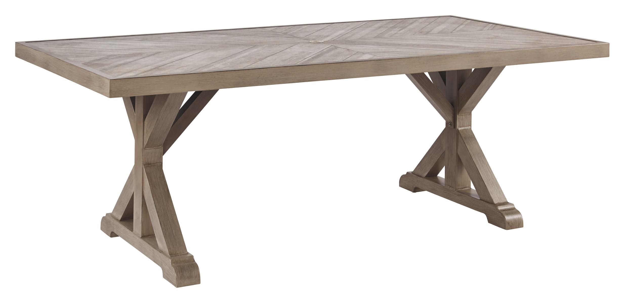 Beachcroft – Rect Dining Table W/Umb Opt