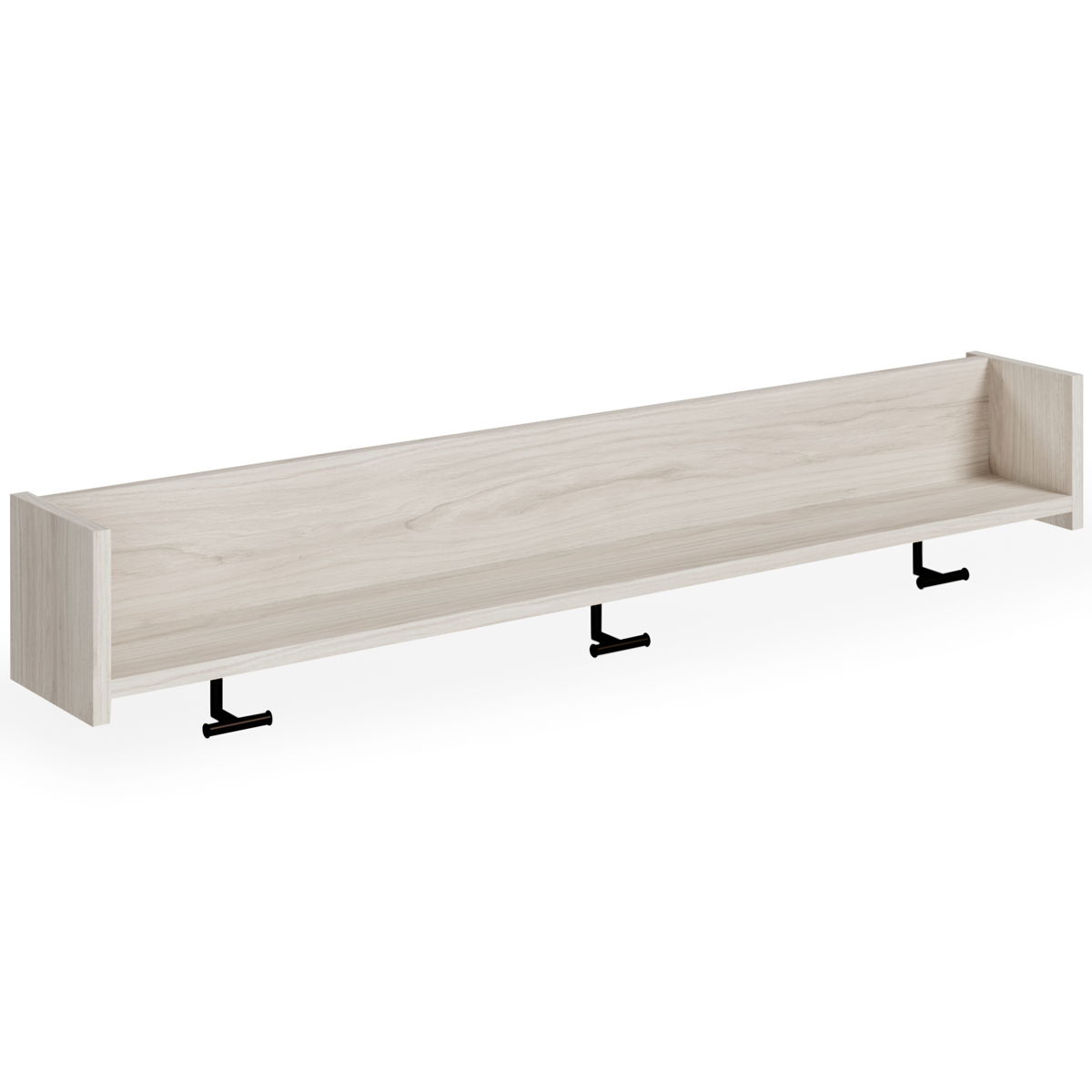 Socalle – Light Natural – Wall Mounted Coat Rack w/Shelf