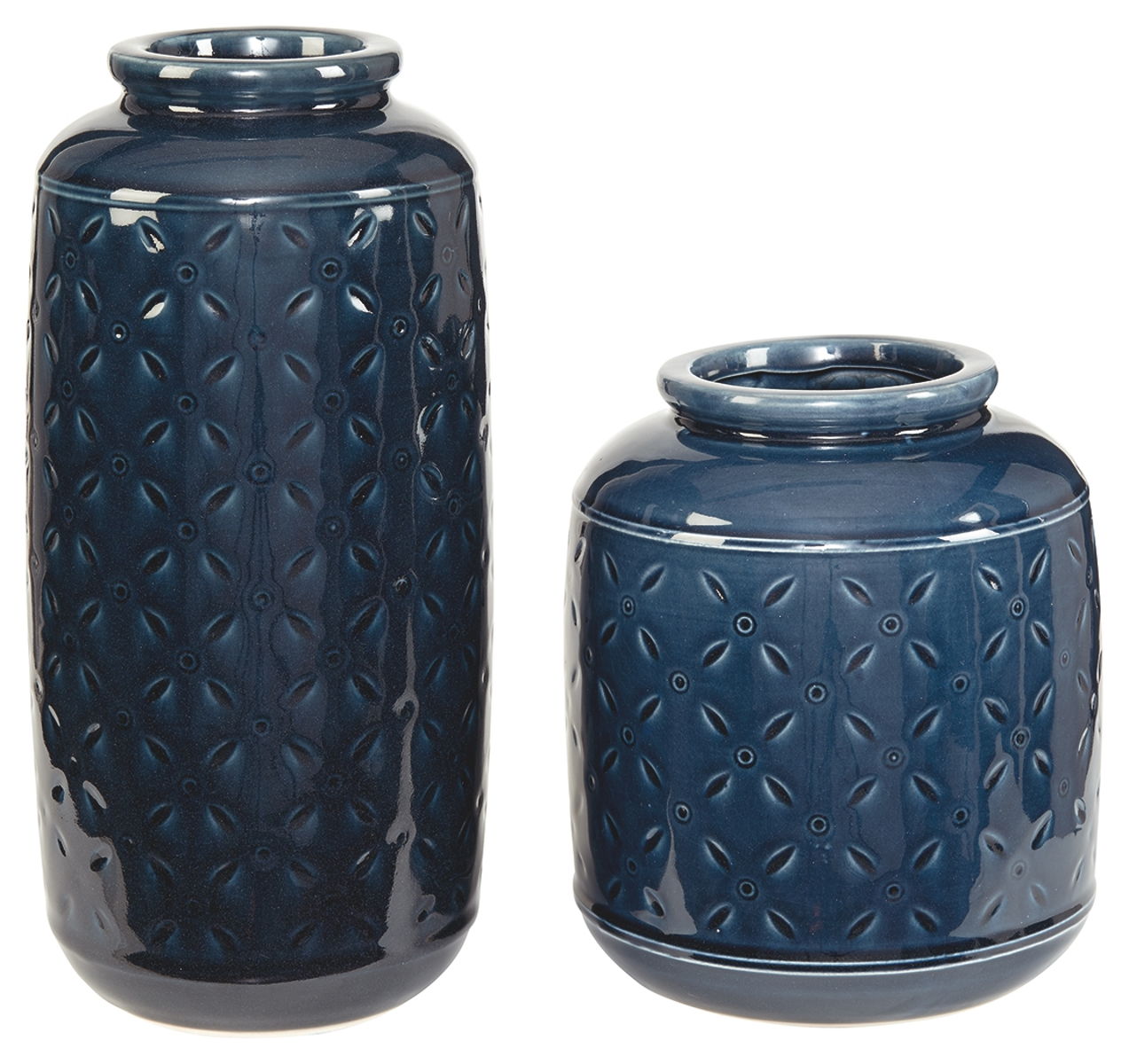 Marenda – Navy Blue – Vase Set (Set of 2)