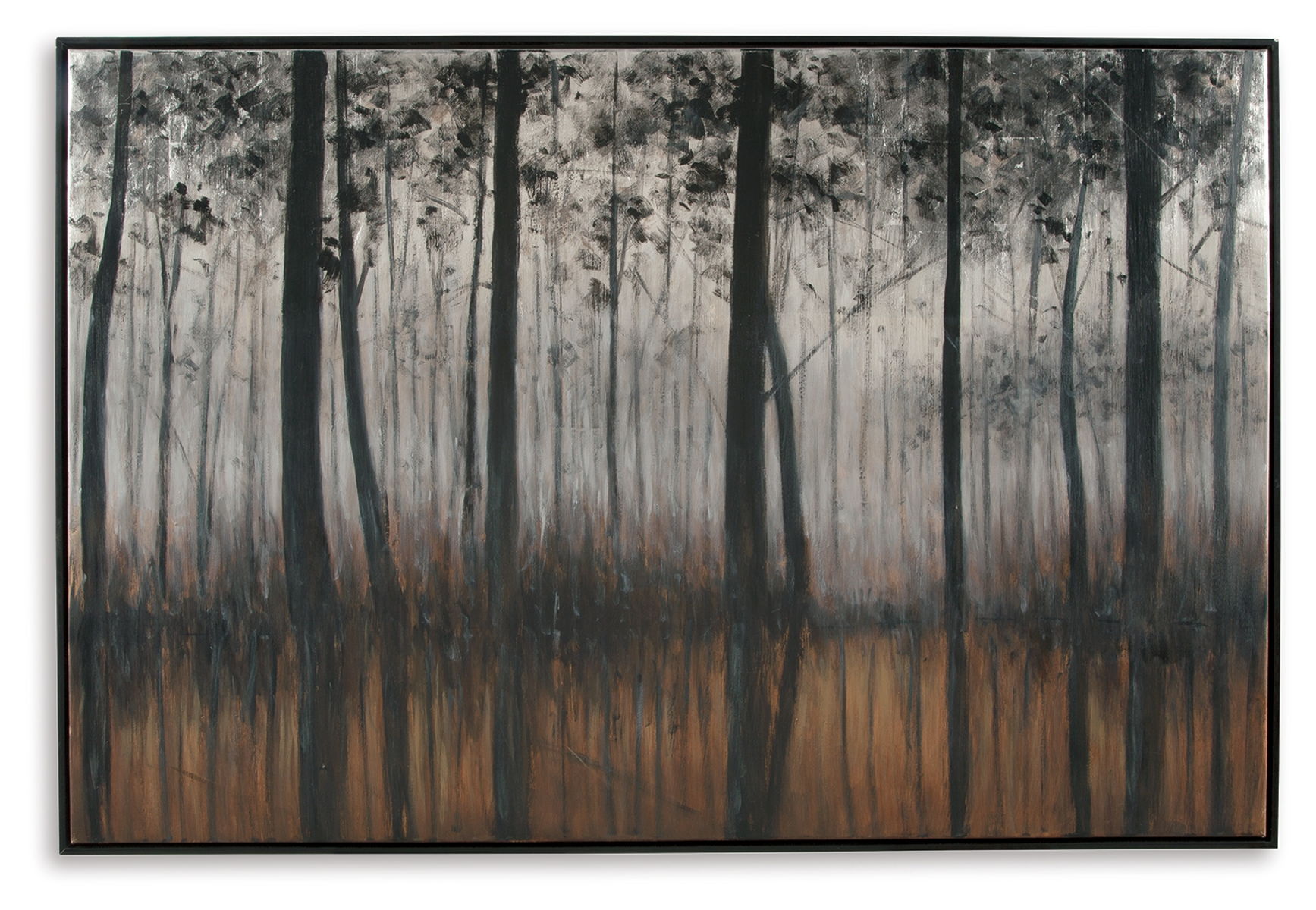 Philyra – Black / Orange / Silver – Wall Art