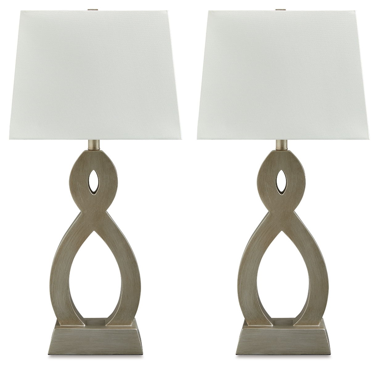 Donancy – Champagne – Poly Table Lamp (Set of 2)