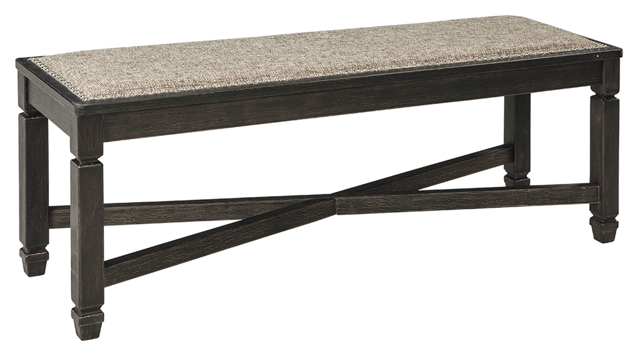 Tyler – Black / Grayish Brown – Upholstered Bench