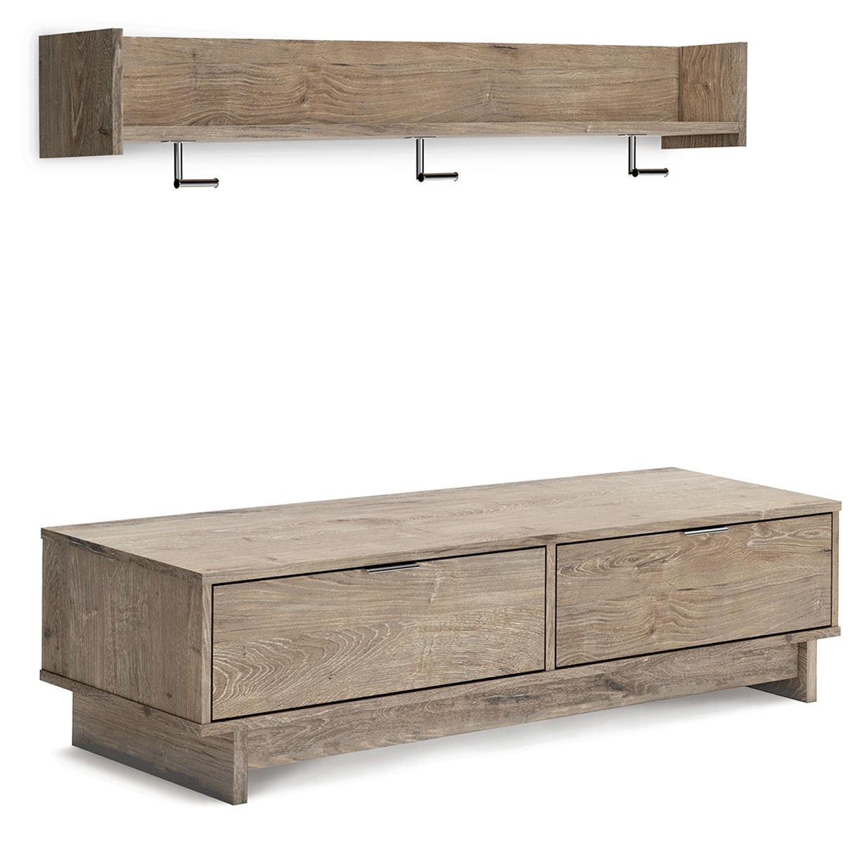 Oliah – Natural – Bench With Coat Rack