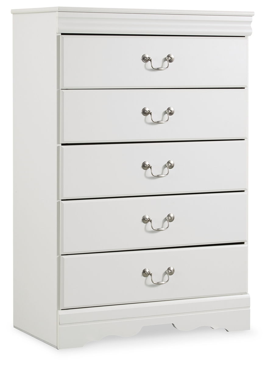 Anarasia – White – Five Drawer Chest