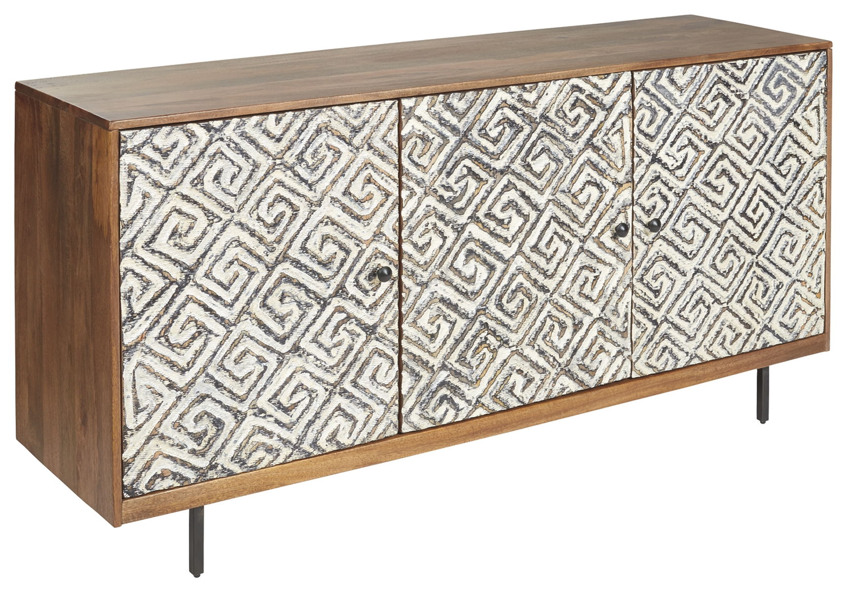 Kerrings – Brown / Black / White – Accent Cabinet