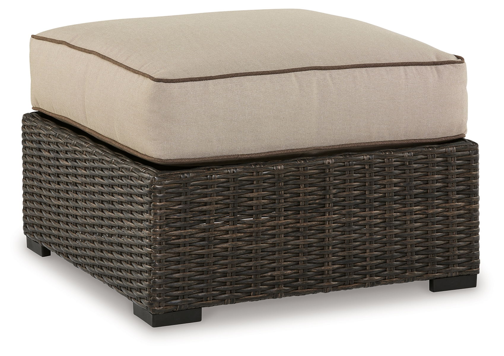 Coastline Bay – Brown – Ottoman With Cushion