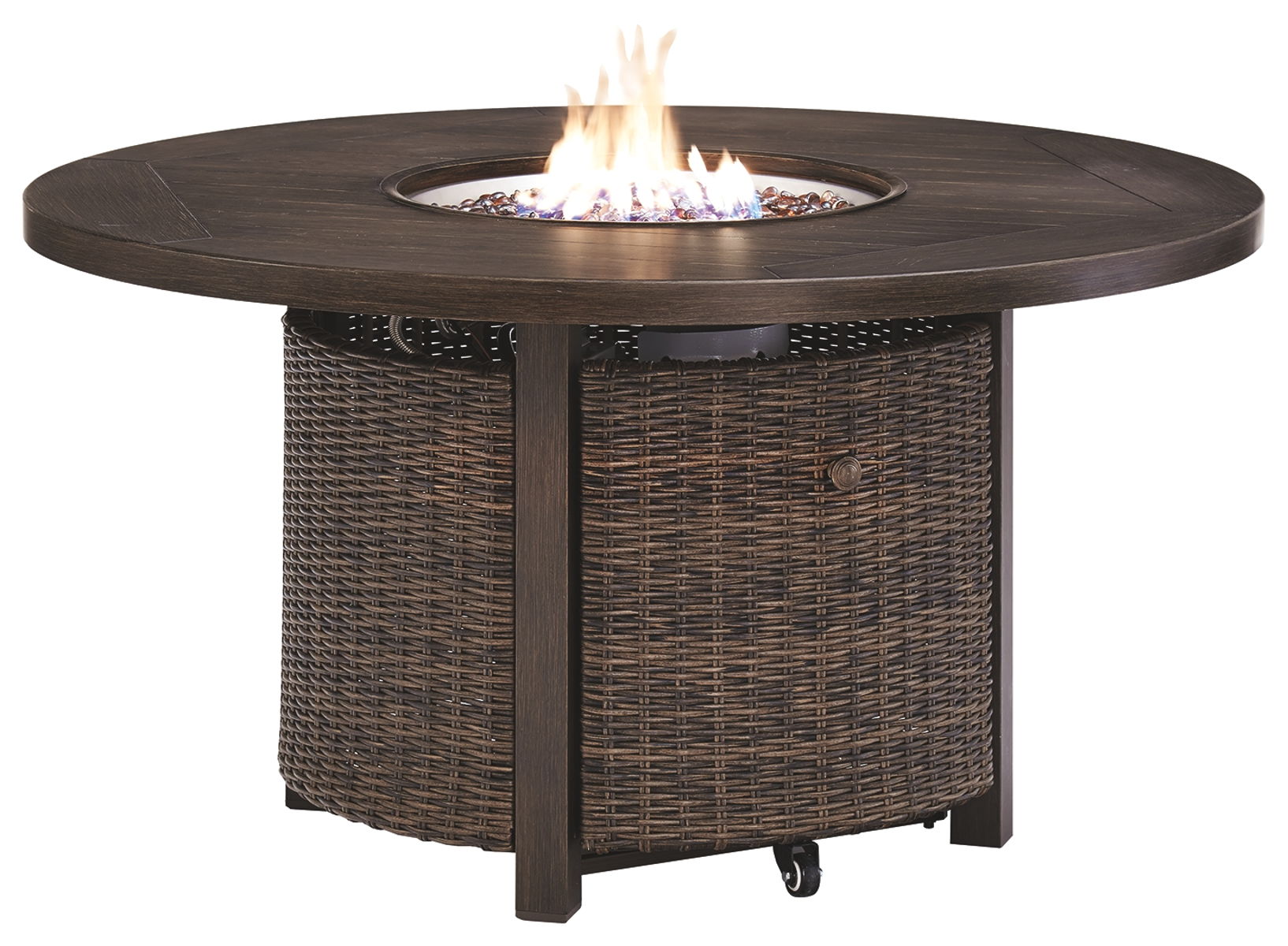 Paradise – Medium Brown – Round Fire Pit Table