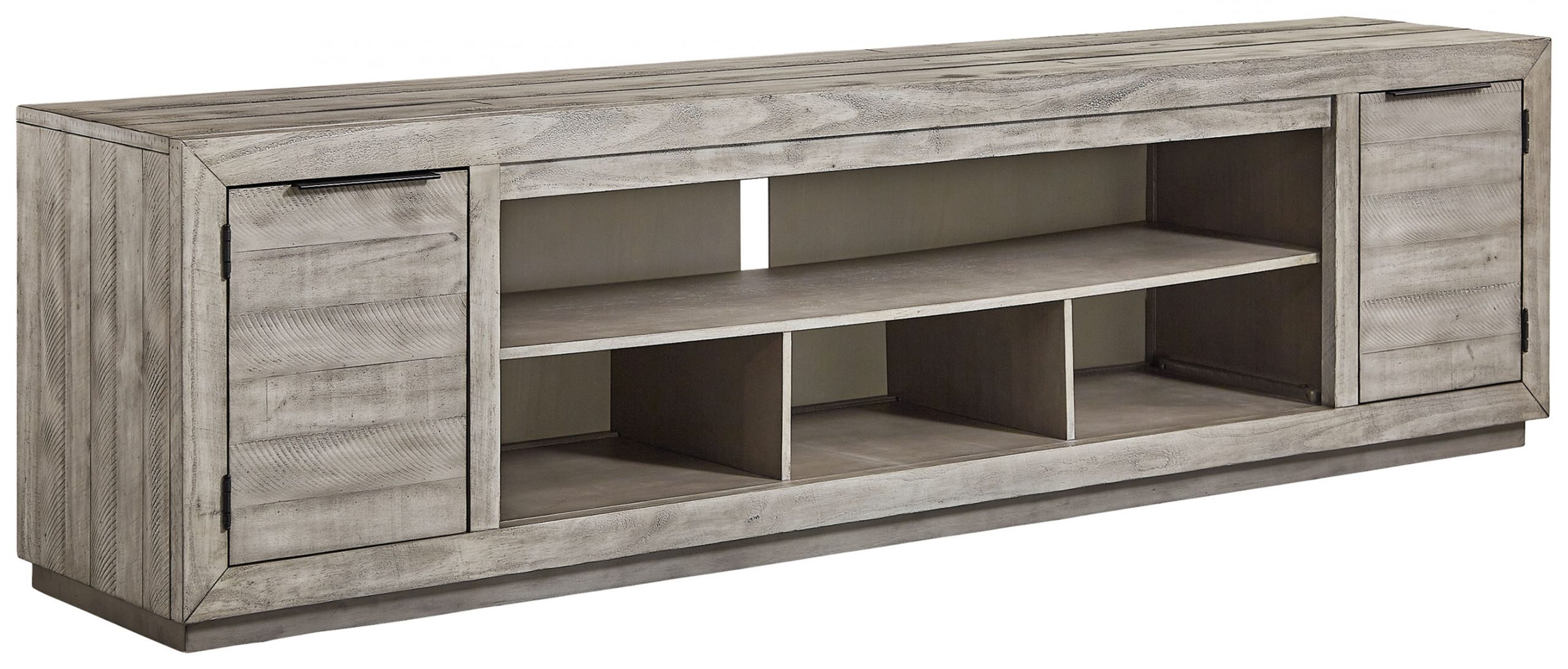 Naydell – Gray – XL TV Stand w/Fireplace Option
