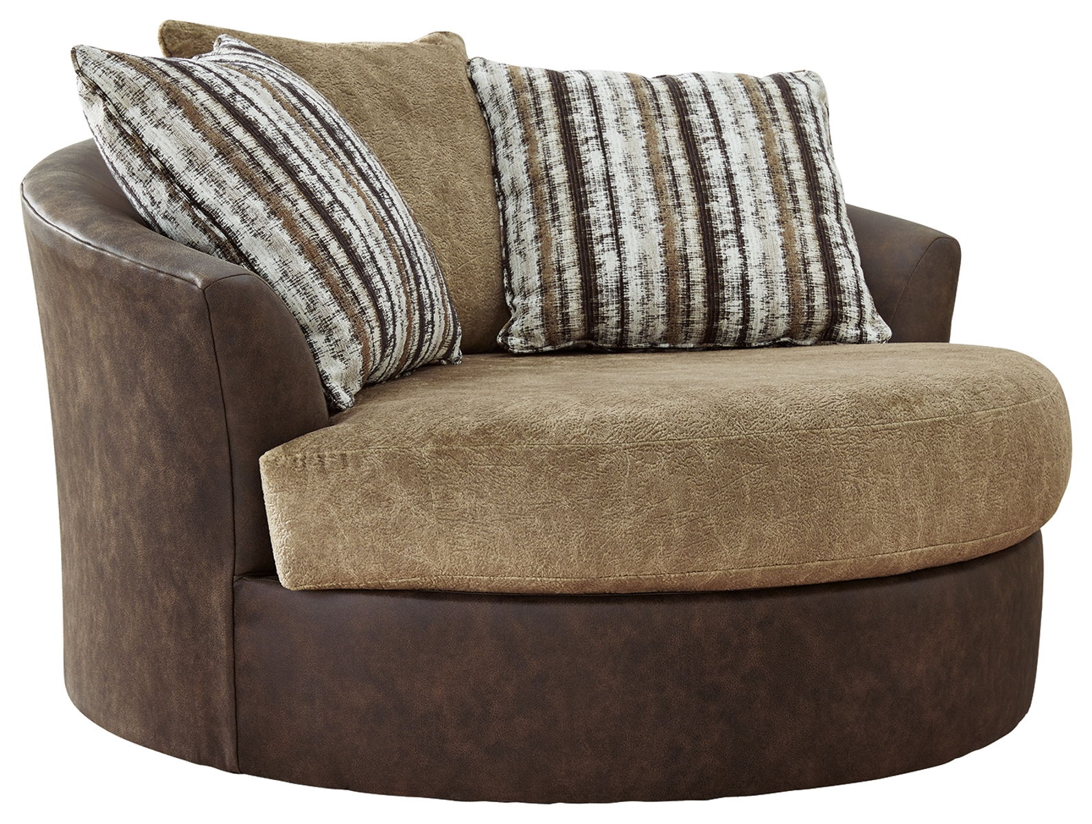 Alesbury – Chocolate – Oversized Swivel Accent Chair