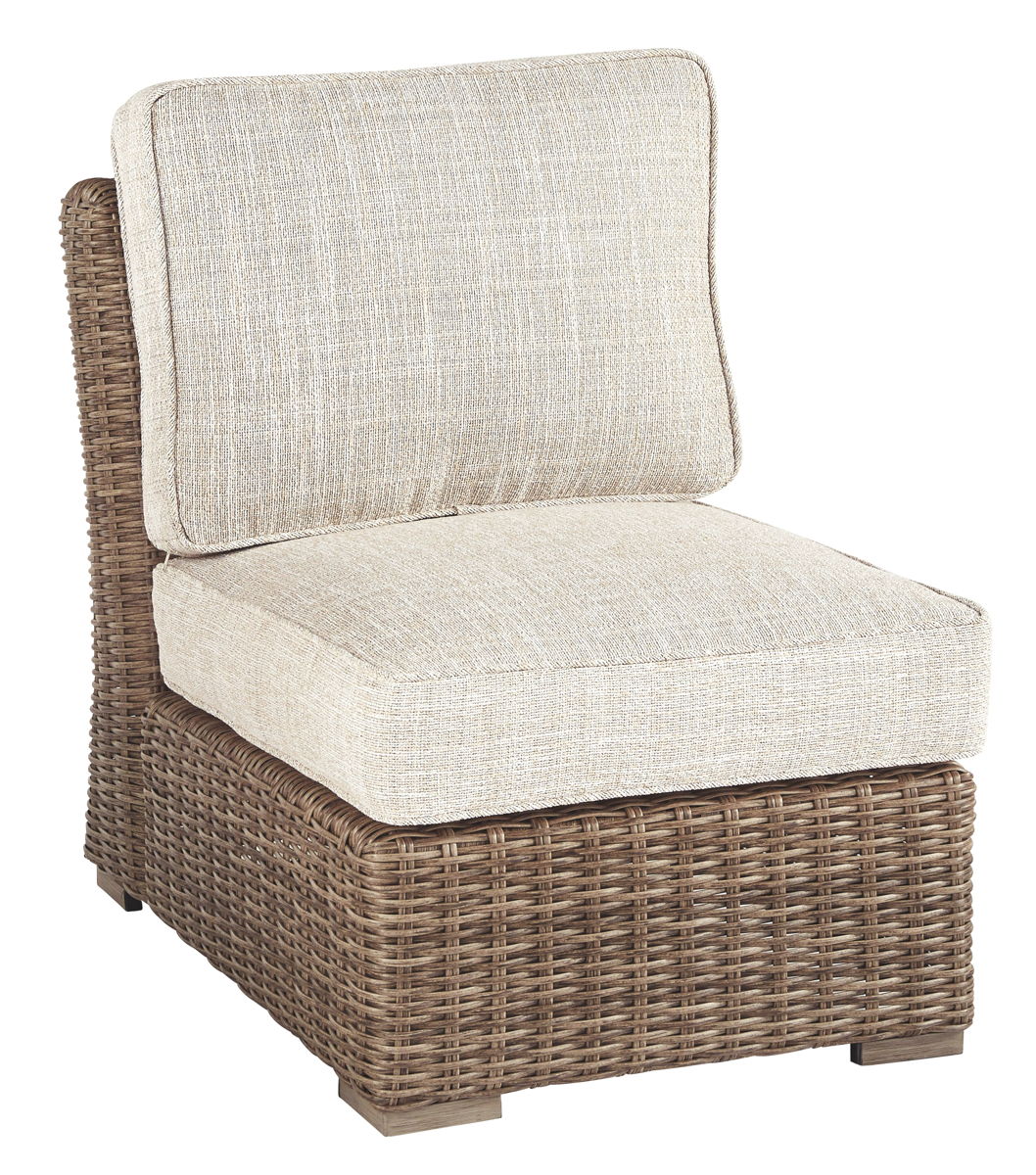 Beachcroft – Beige – Armless Chair w/Cushion