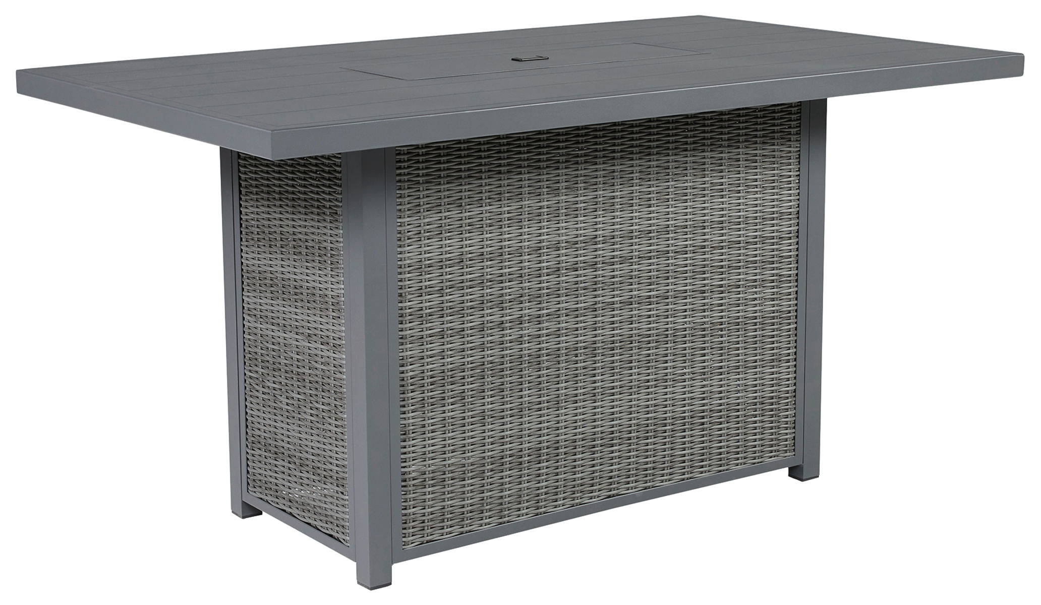 Palazzo – Gray – RECT Bar Table w/Fire Pit