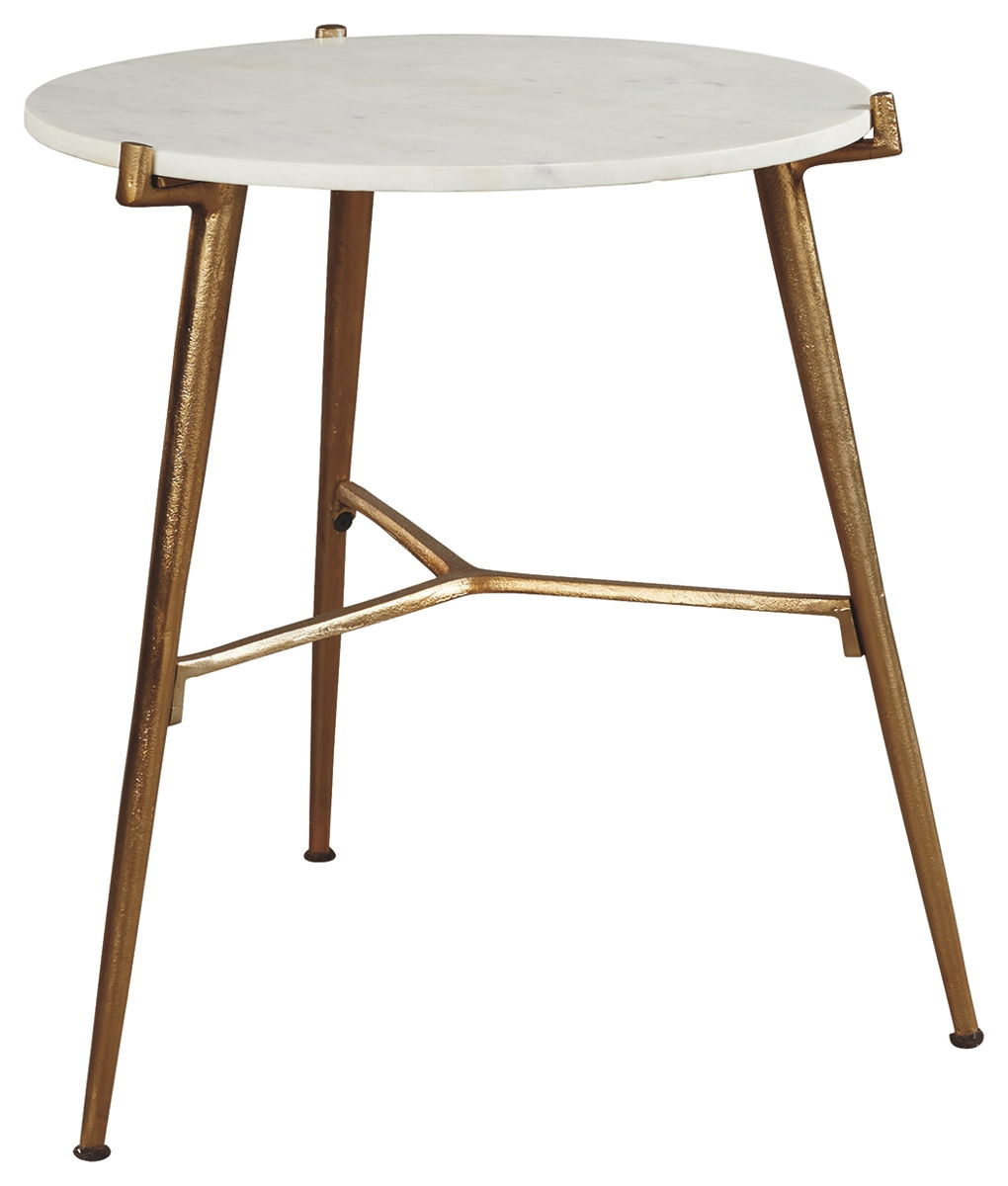 Chadton – White / Gold Finish – Accent Table