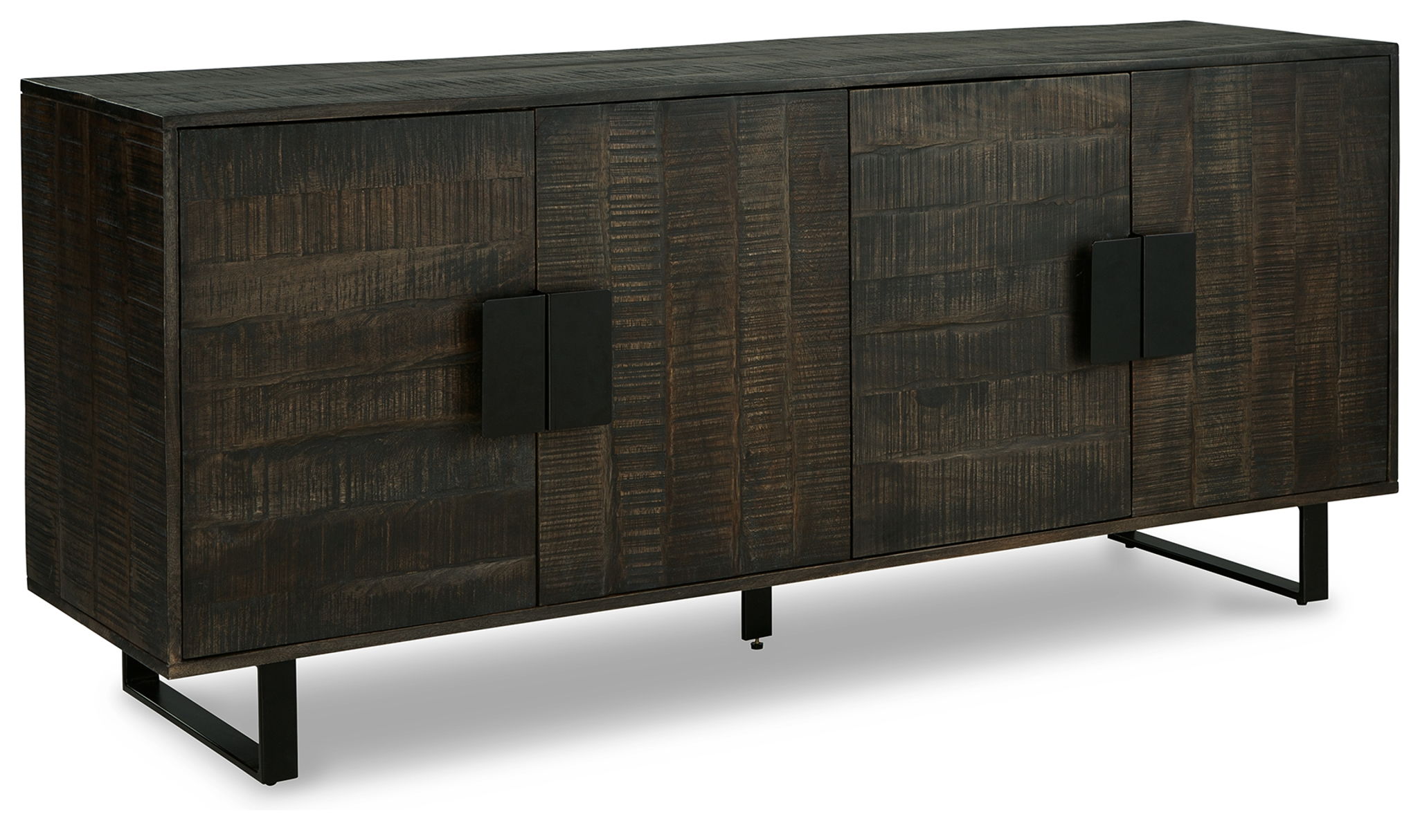 Kevmart – Grayish Brown / Black – Accent Cabinet