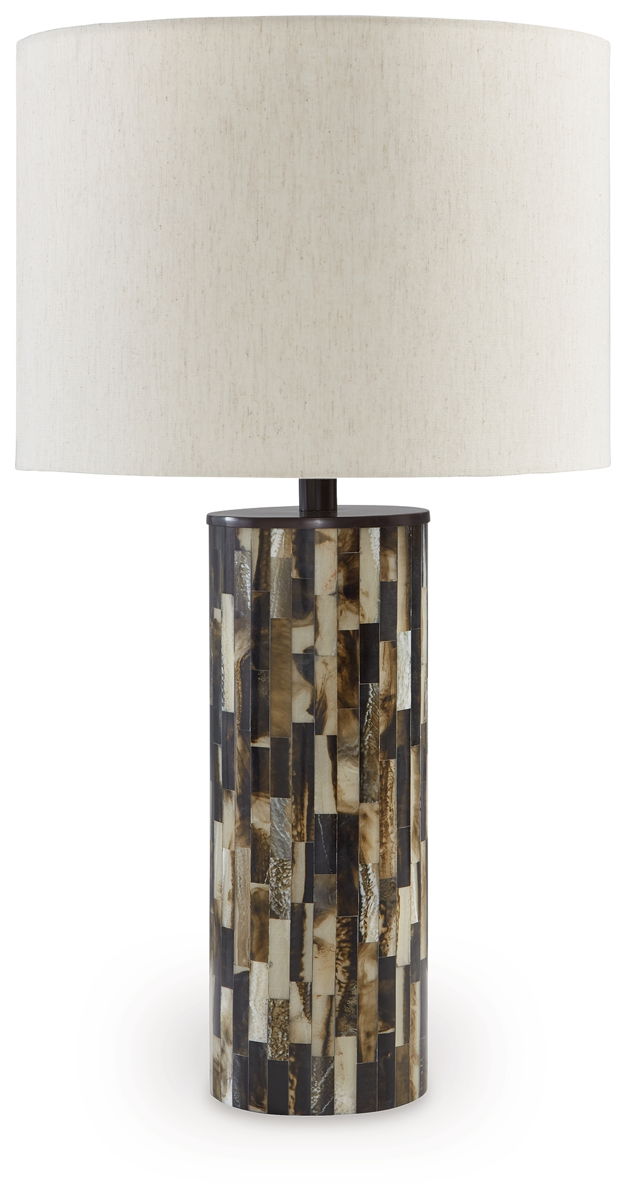Ellford – Black / Brown / Cream – Poly Table Lamp