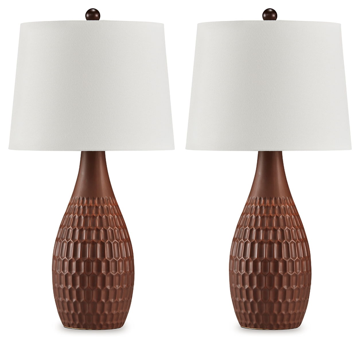 Cartford – Brown – Ceramic Table Lamp (Set of 2)