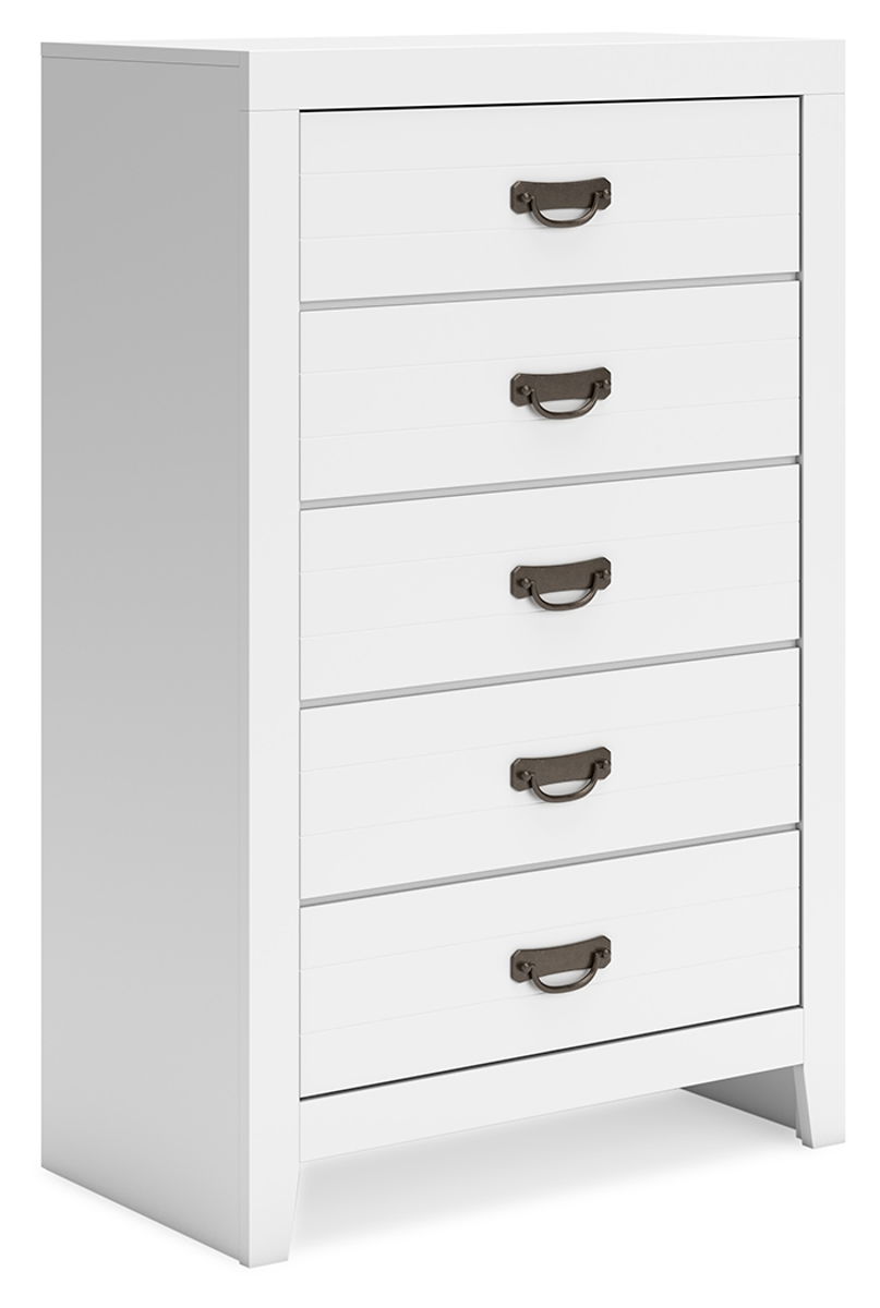 Binterglen – White – Five Drawer Chest