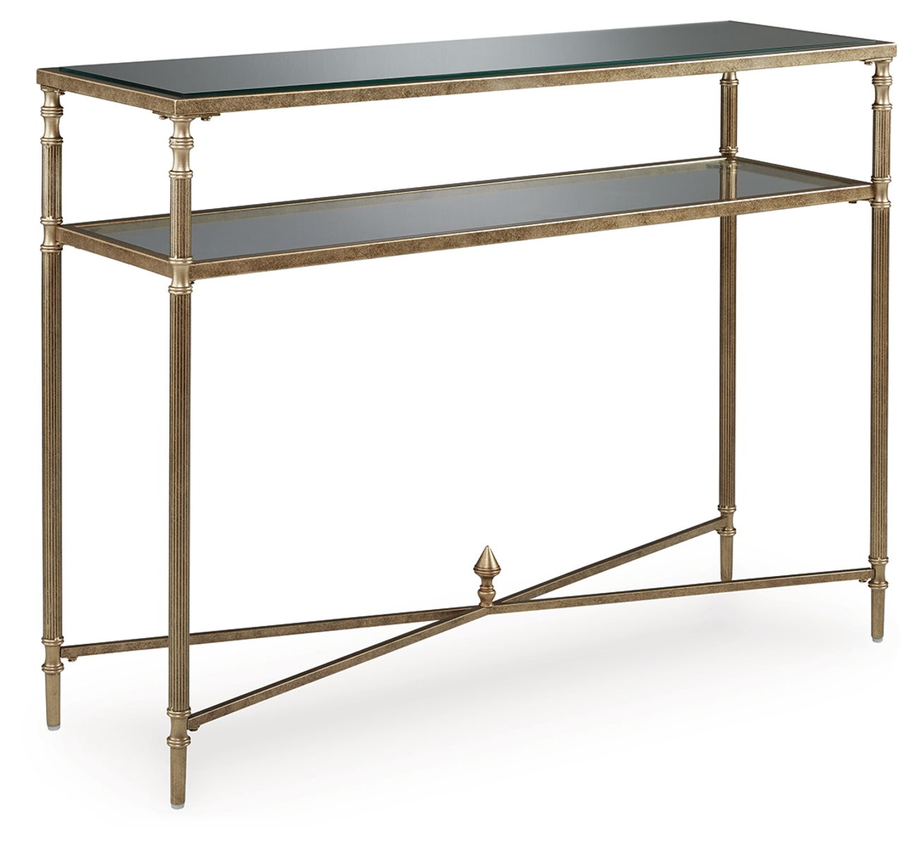 Cloverty – Aged Gold Finish – Sofa Table