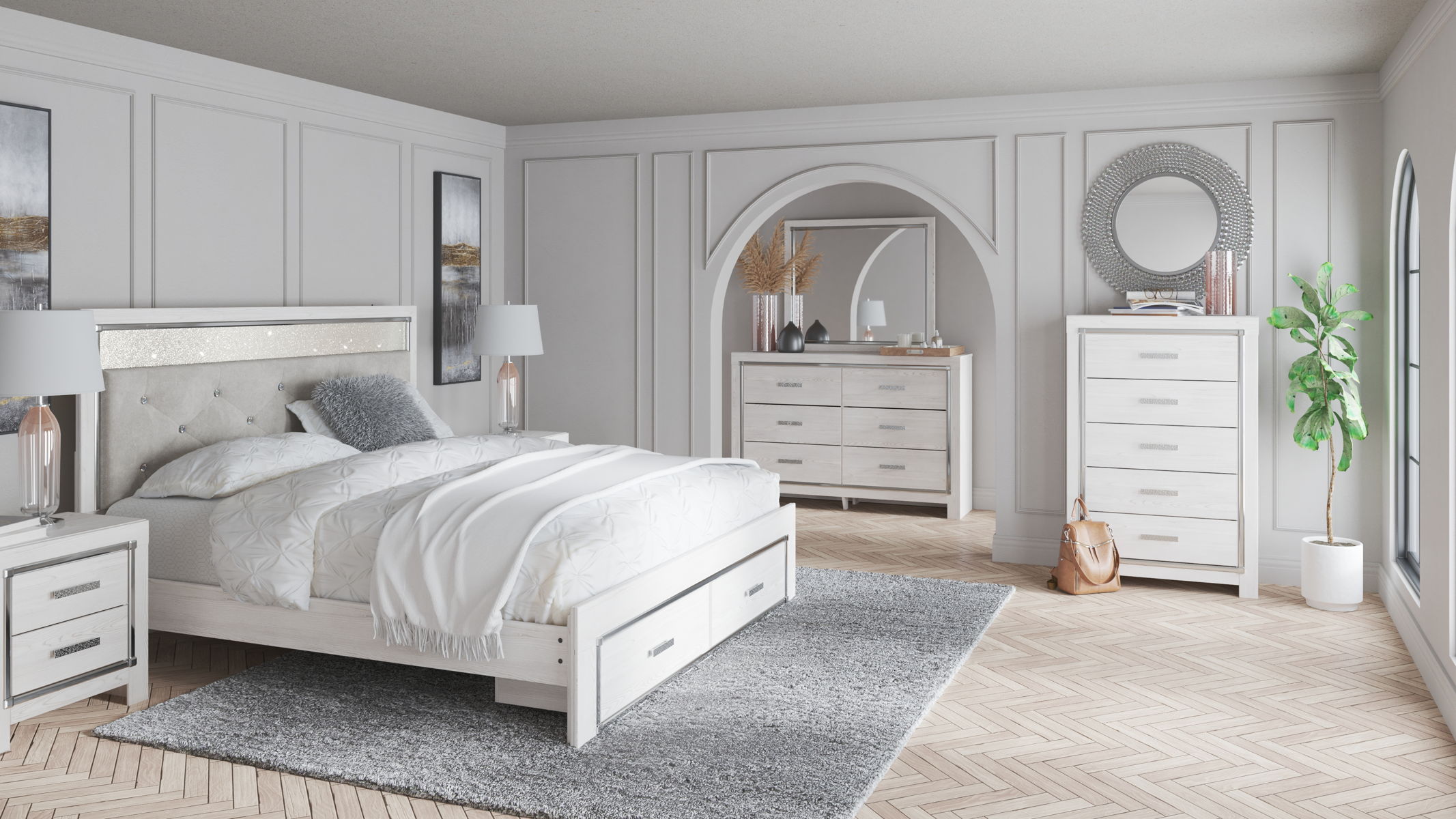 Altyra – Upholstered Storage Bedroom Set