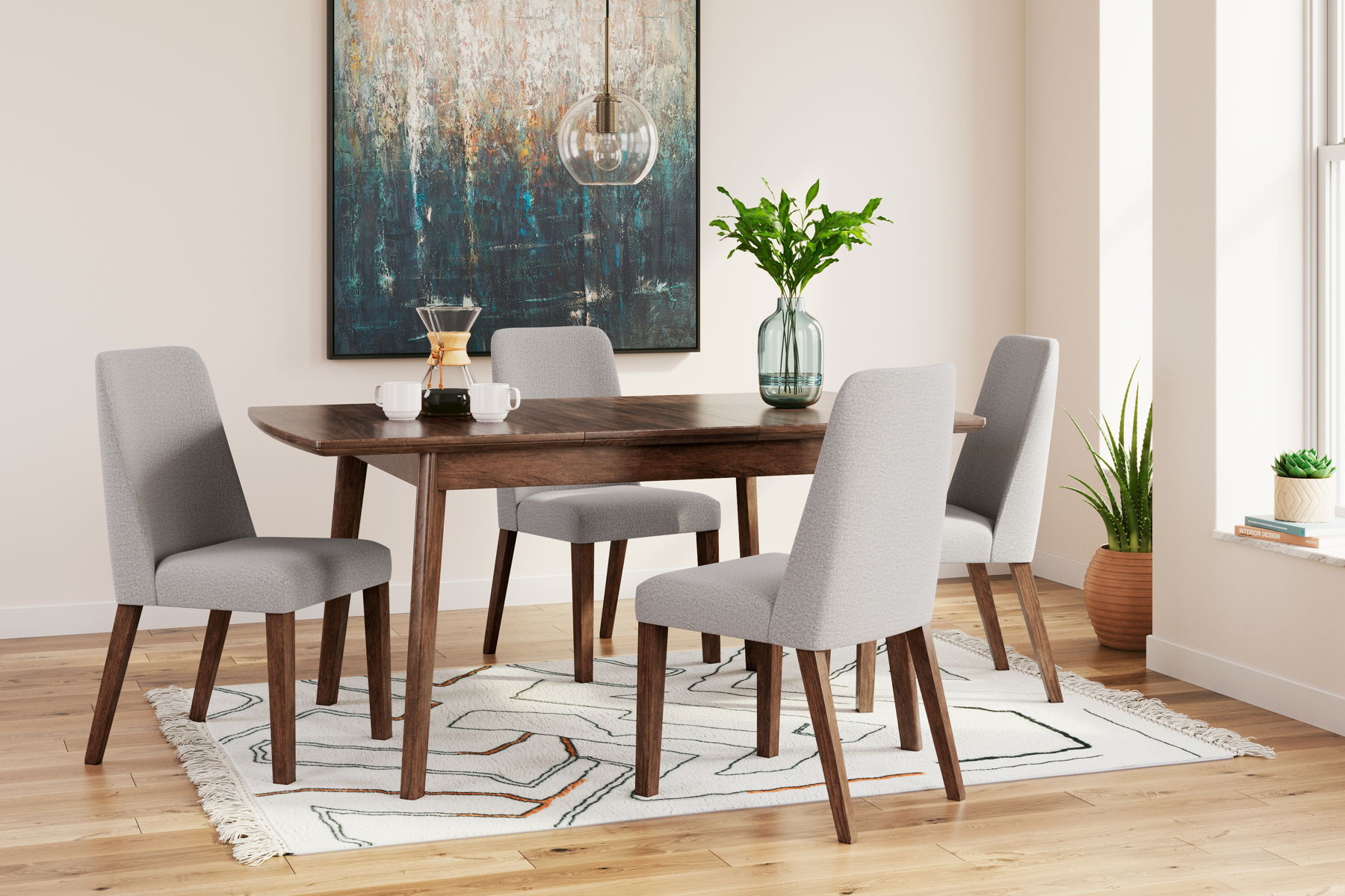 Lyncott – Butterfly Extension Table Set