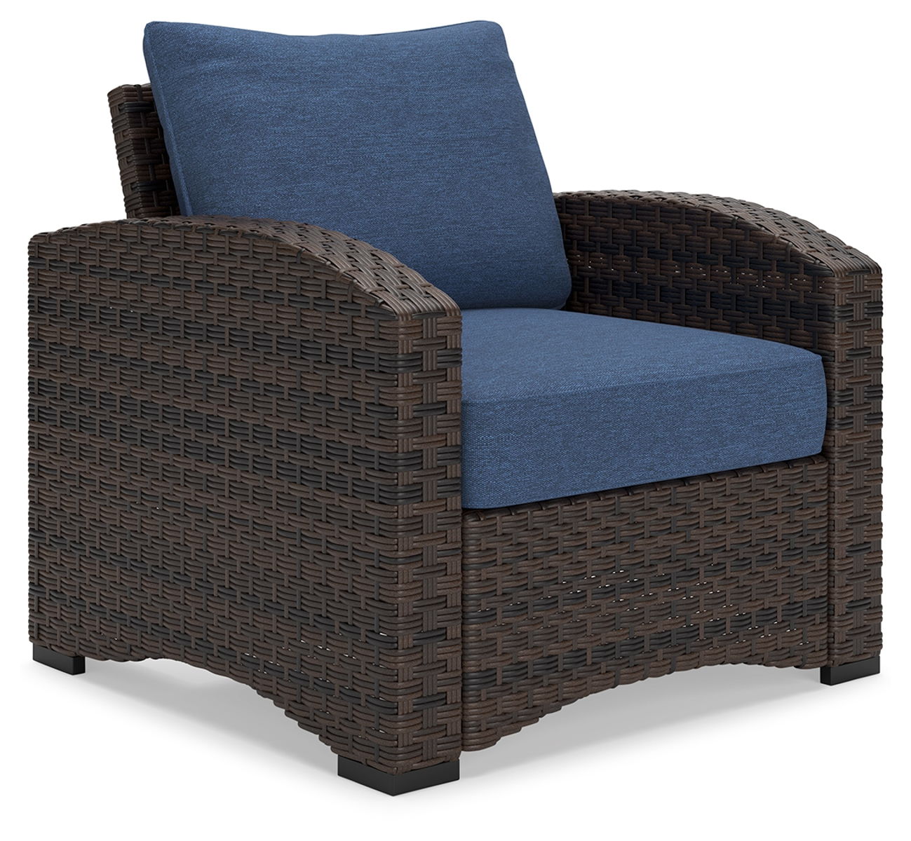 Windglow – Blue / Brown – Lounge Chair With Cushion