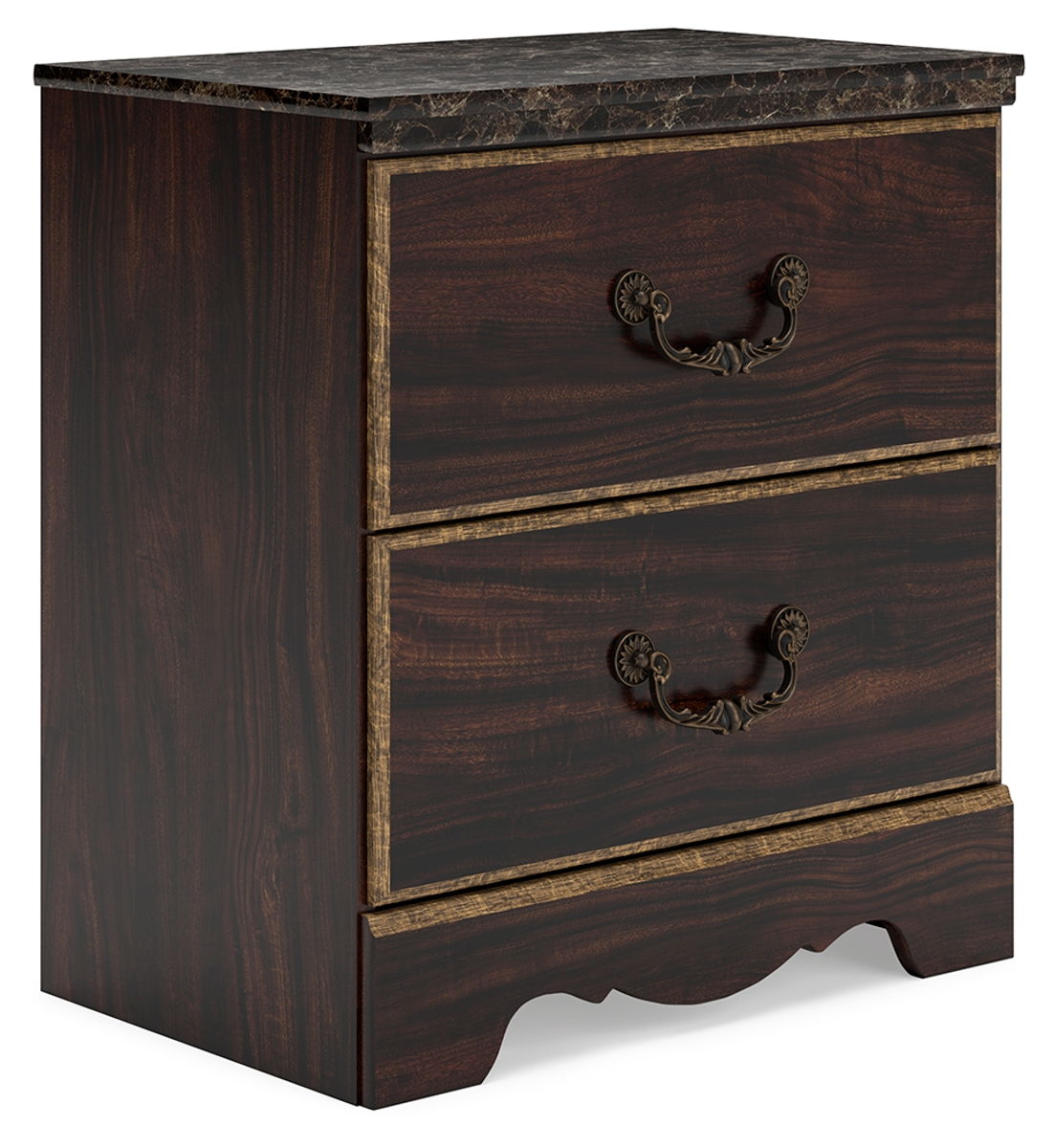 Glosmount – Two-tone – Two Drawer Night Stand