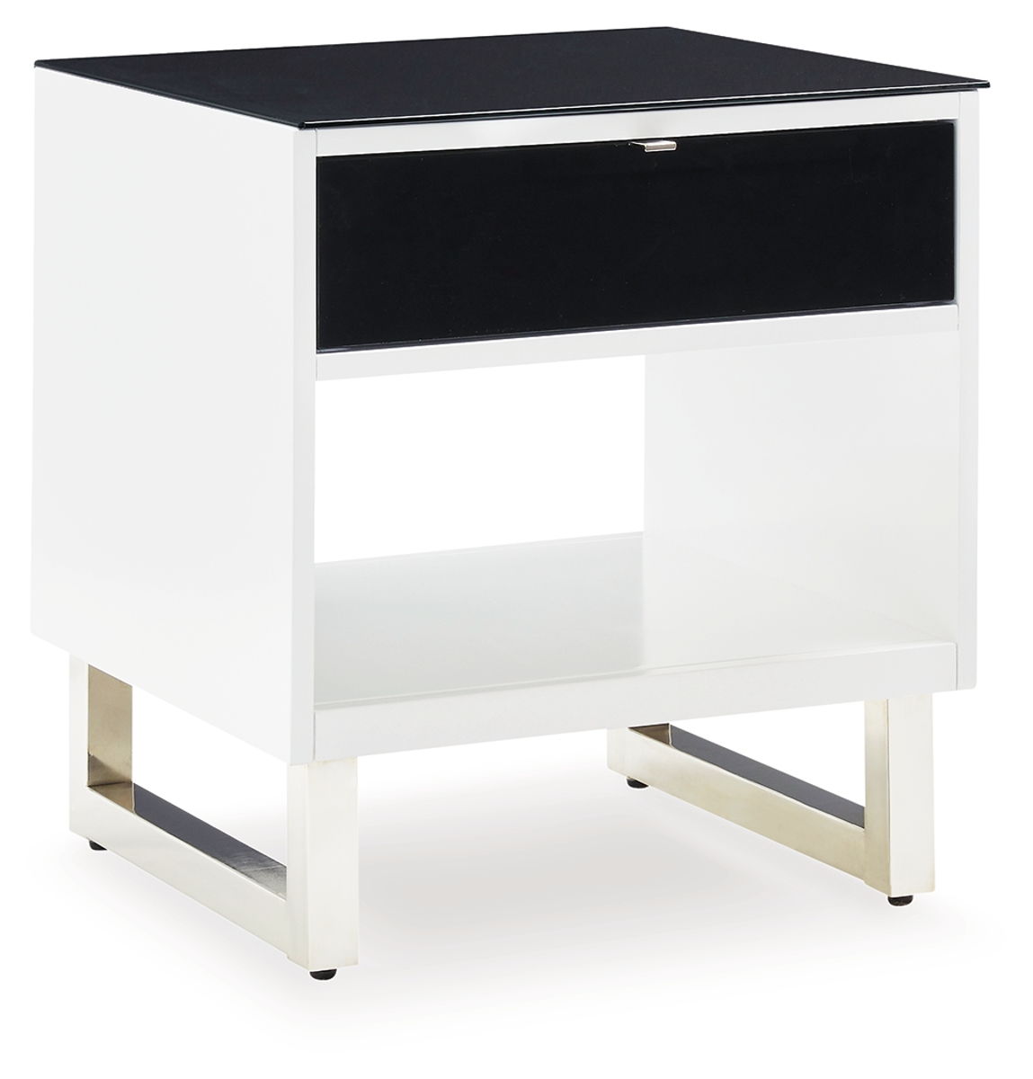 Gardoni – White / Black – Rectangular End Table