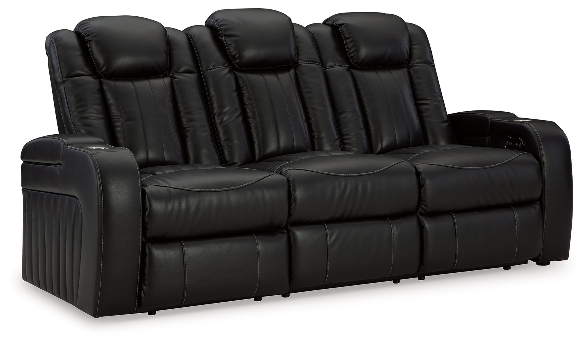 Caveman Den – Midnight – Power Reclining Sofa With Adj Headrest