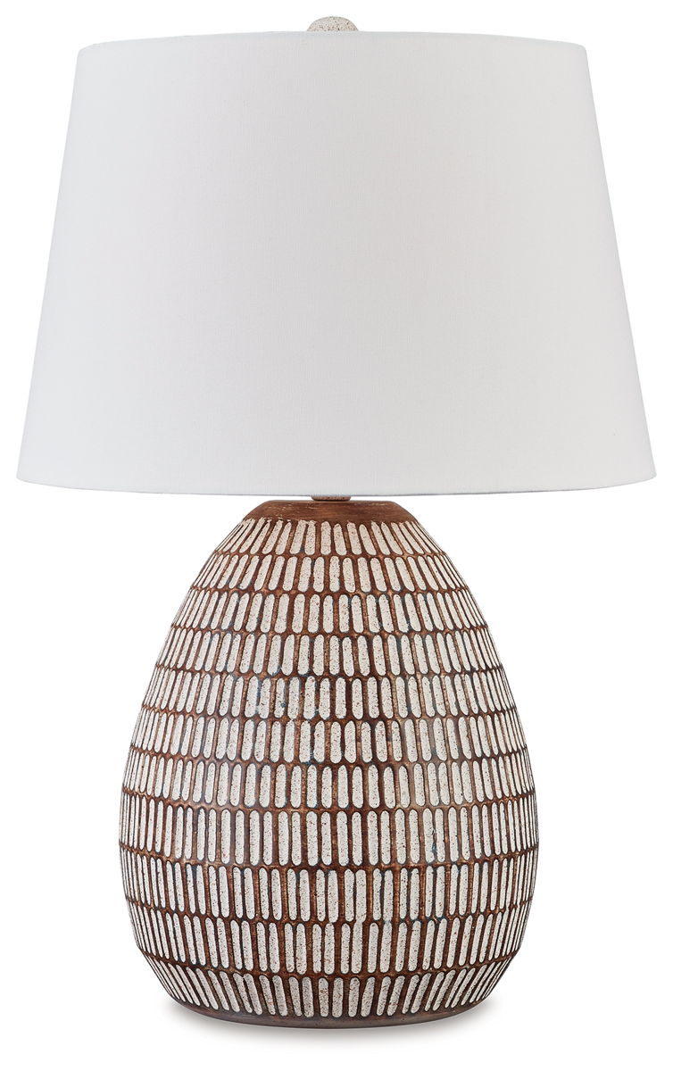 Darrich – Beige / White – Metal Table Lamp