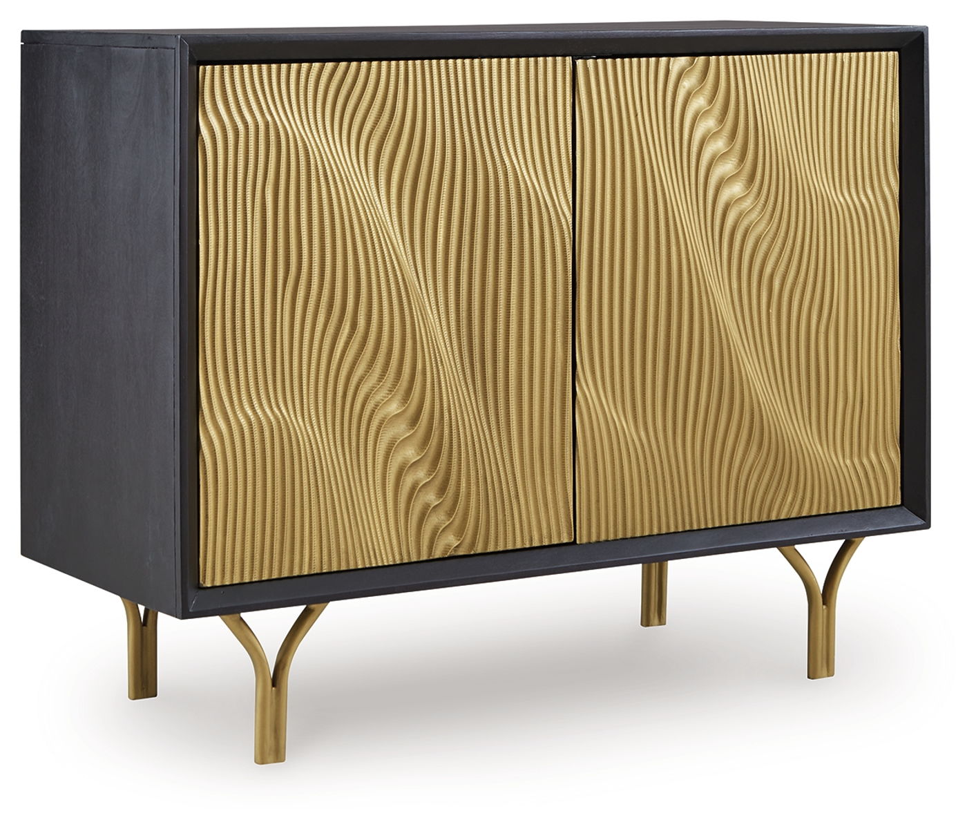 Tayner – Black / Gold Finish – Accent Cabinet