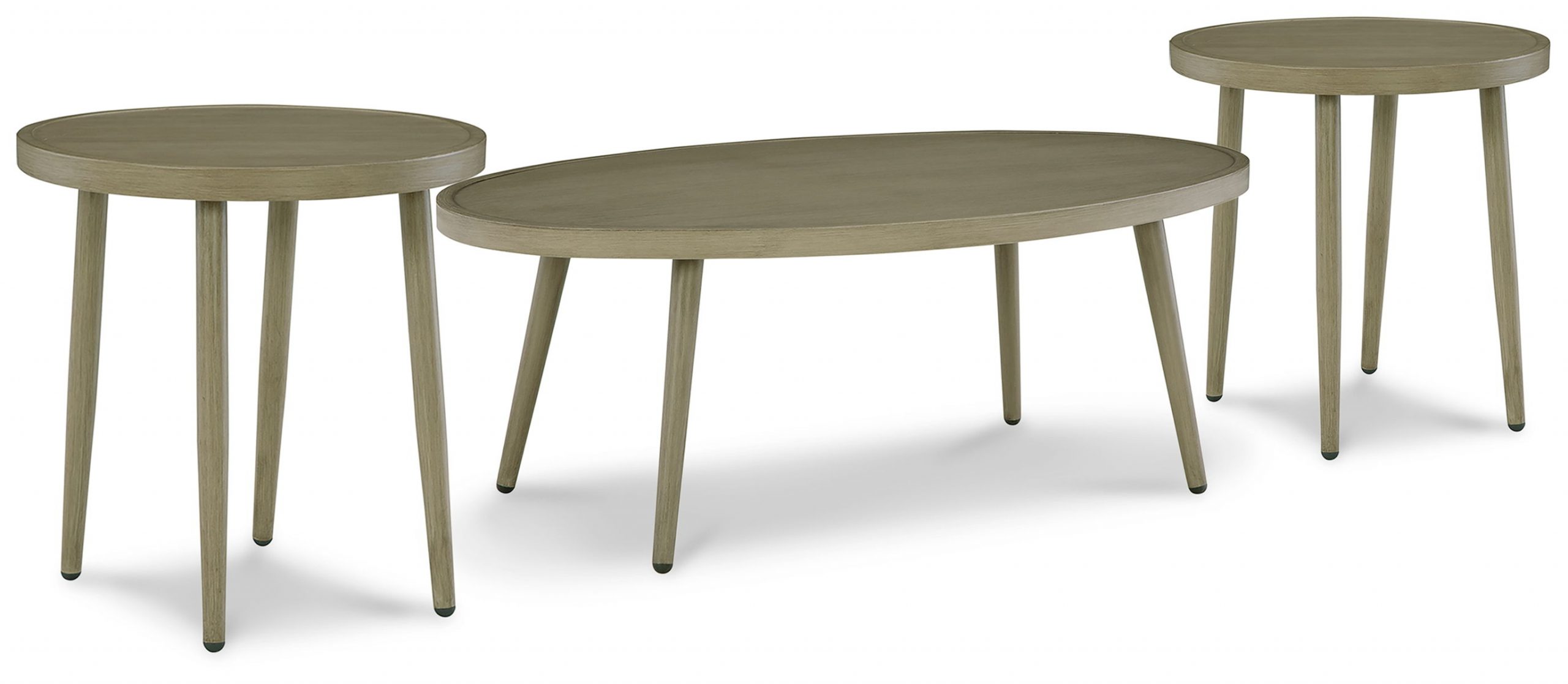 Swiss Valley – Beige – Outdoor Coffee Table With 2 End Tables