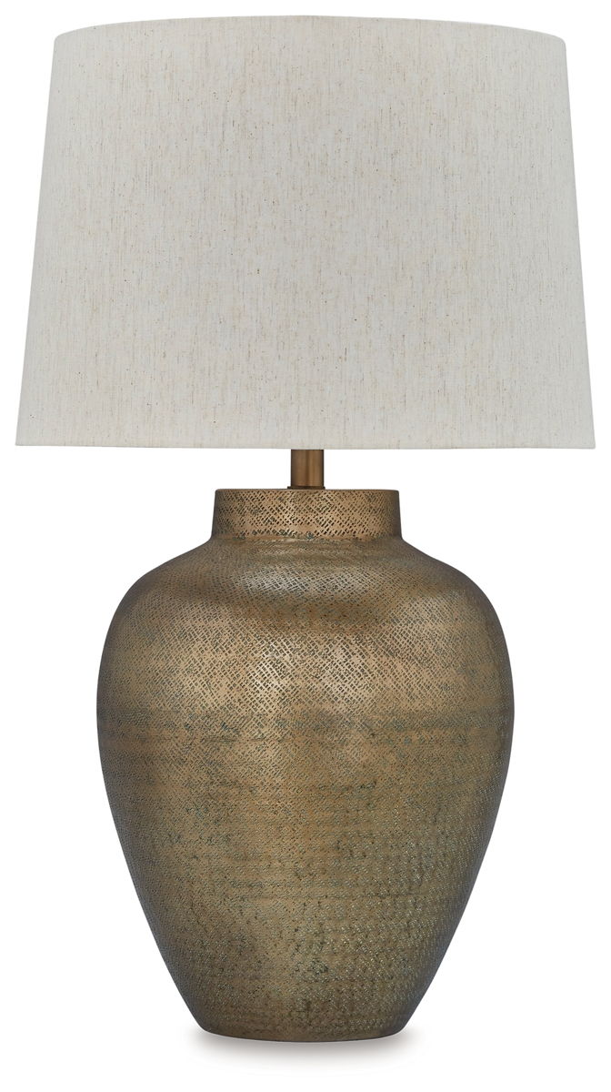 Madney – Antique Gold Finish – Metal Table Lamp