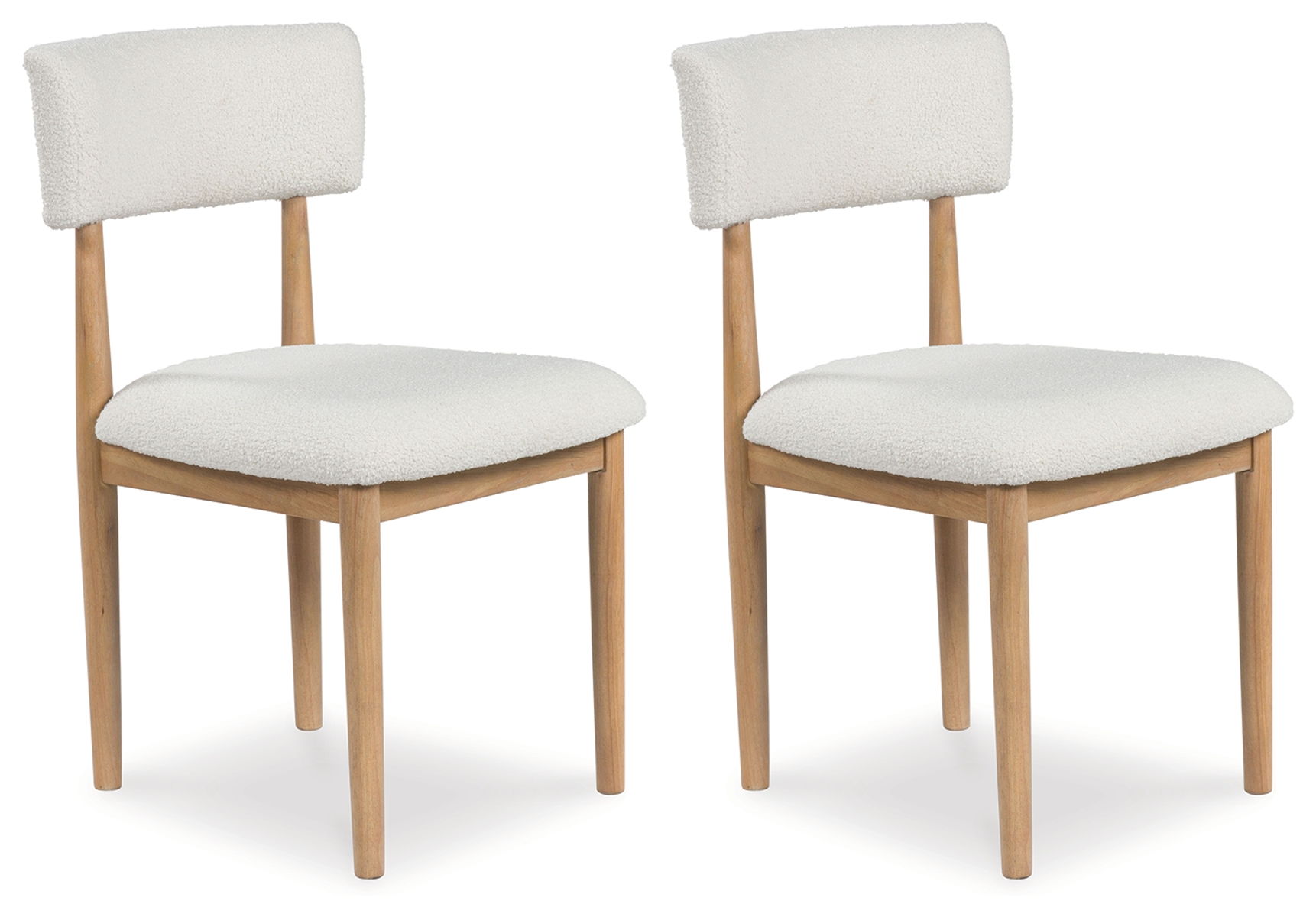 Sawdyn – White / Light Brown – Dining Upholstered Side Chair (Set of 2)