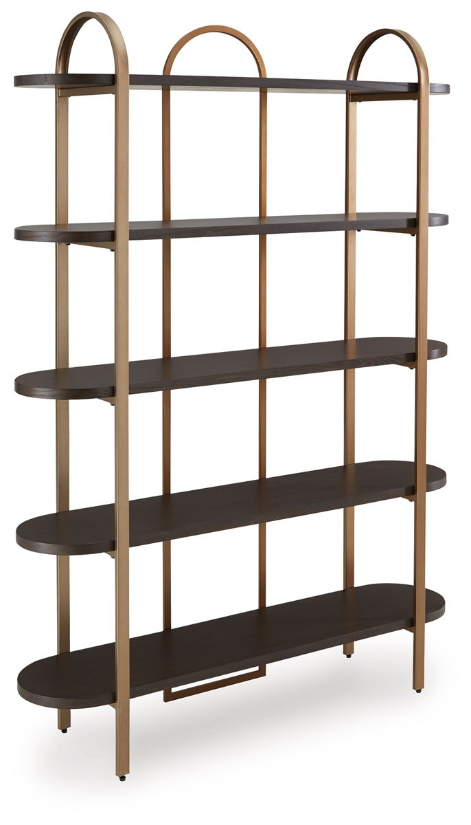 Brentmour – Brown / Gold Finish – Bookcase