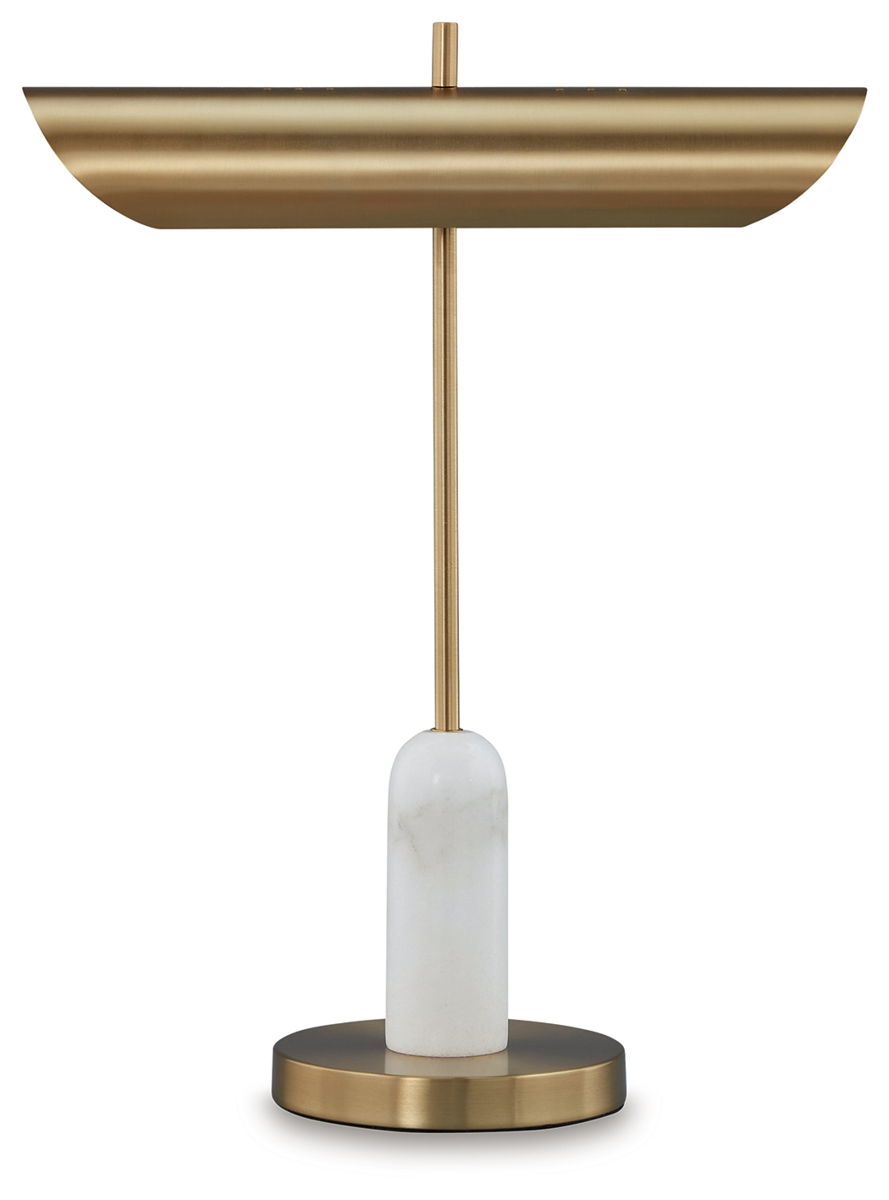 Rowleigh – Gold Finish / White – Marble Desk Lamp