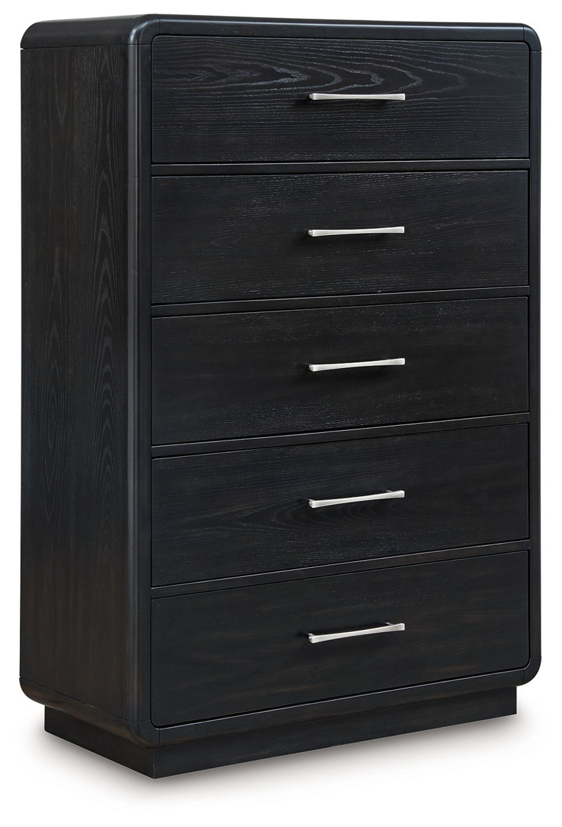 Rowanbeck – Black – Five Drawer Chest