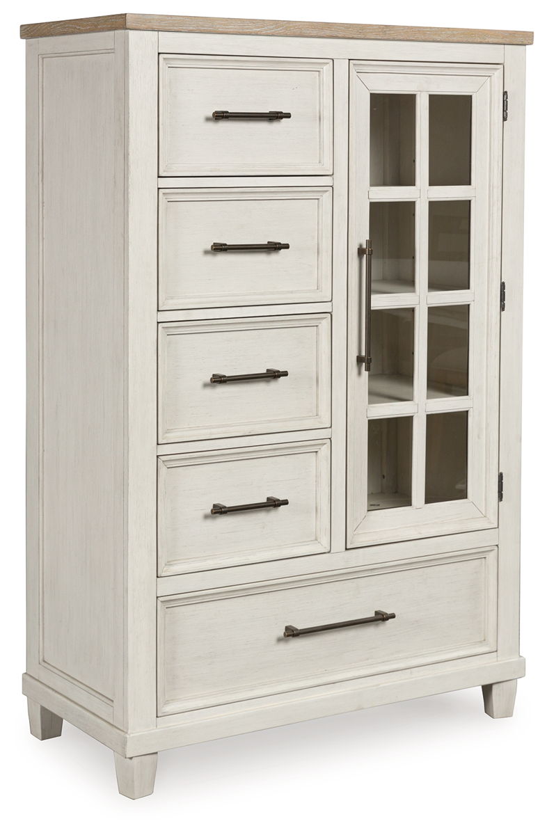 Shaybrock – Antique White / Brown – Door Chest