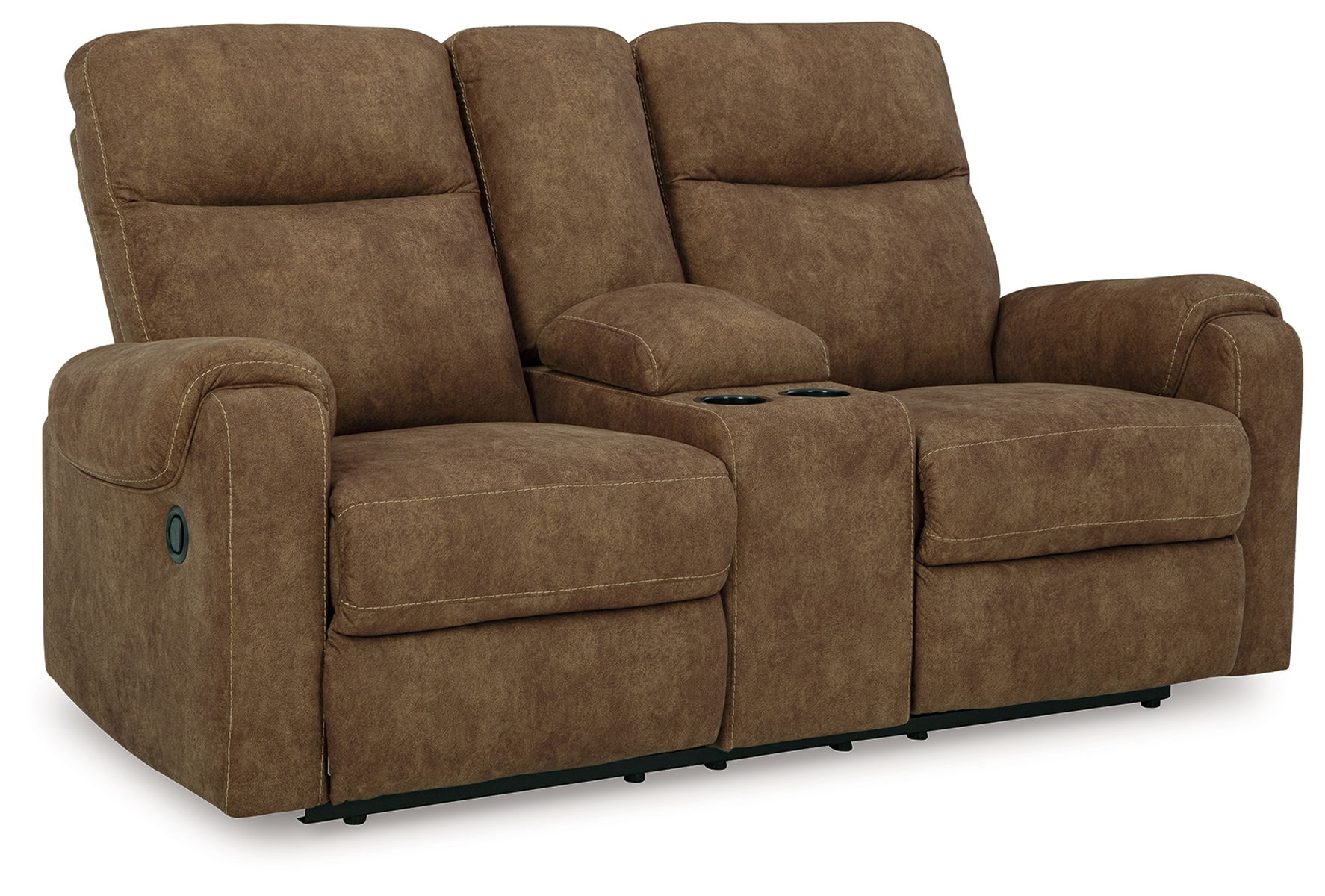 Edenwold – Brindle – Dbl Reclining Loveseat with Console