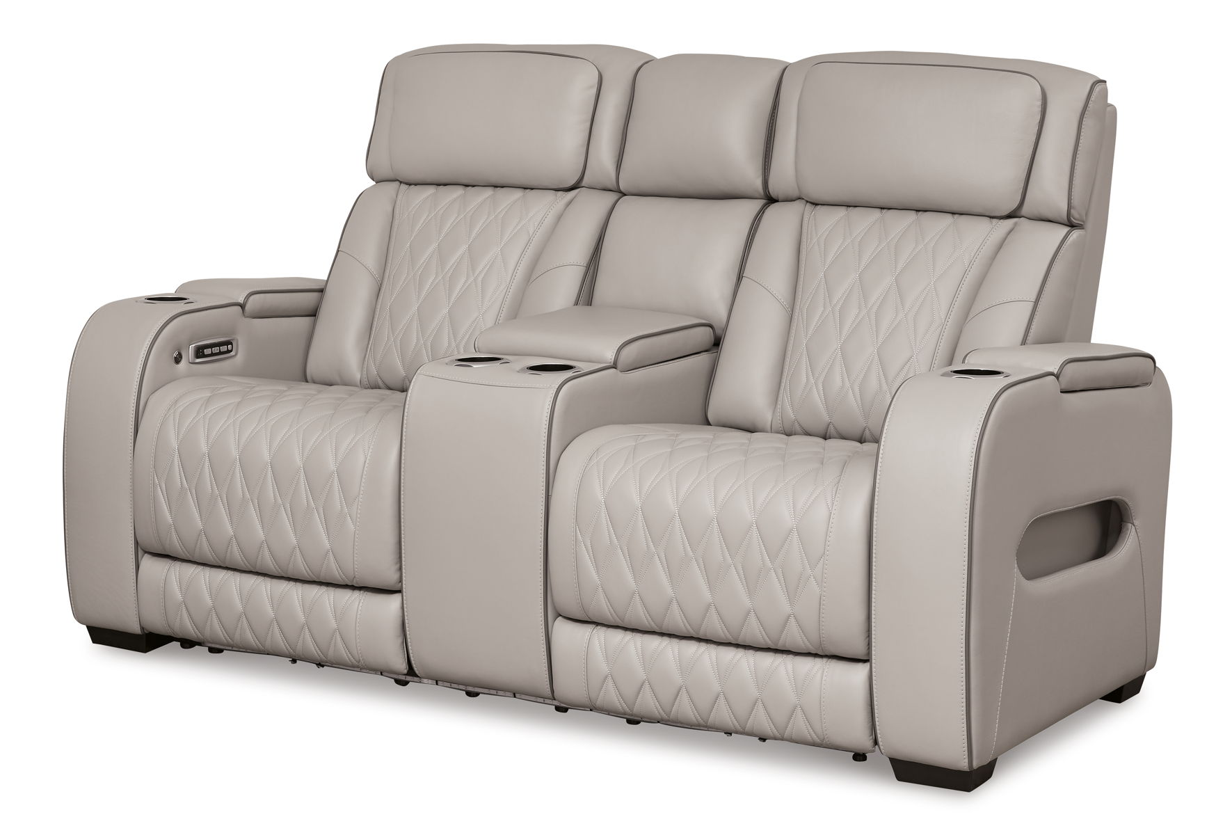 Boyington – Power Reclining Loveseat With Console/Adj Hdrst