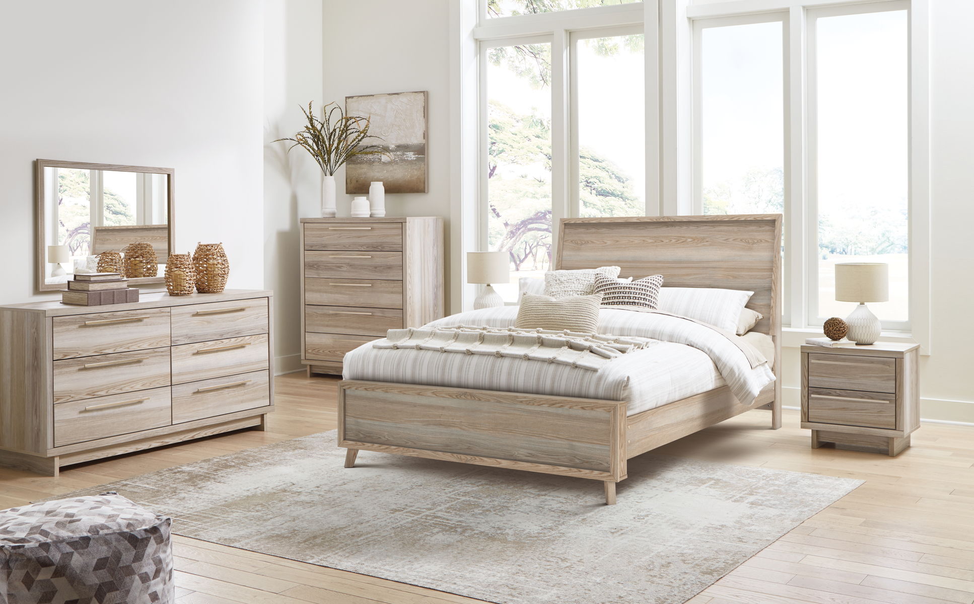 Hasbrick – Panel Bedroom Set With Framed Panel Footboard