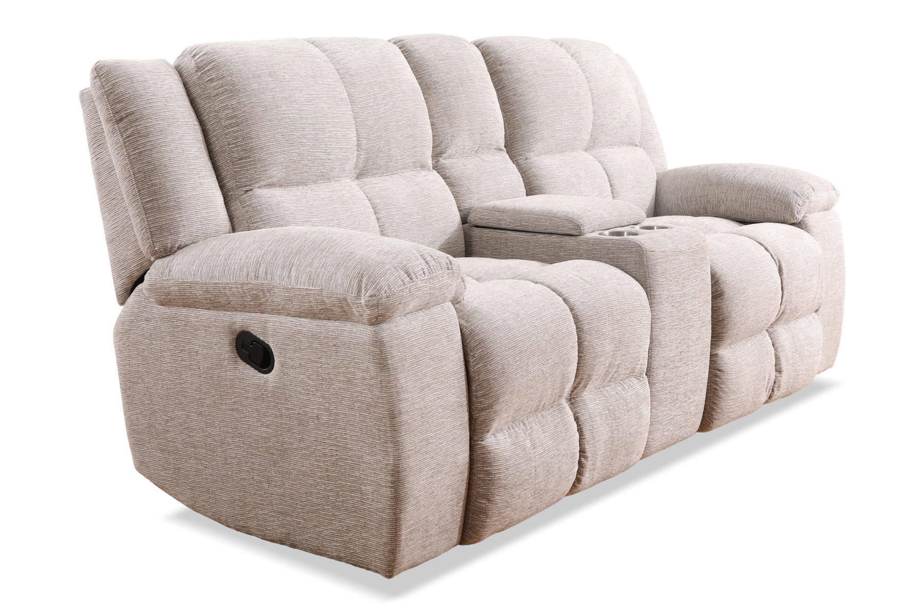 Buster – Reclining Console Loveseat – Opal Taupe