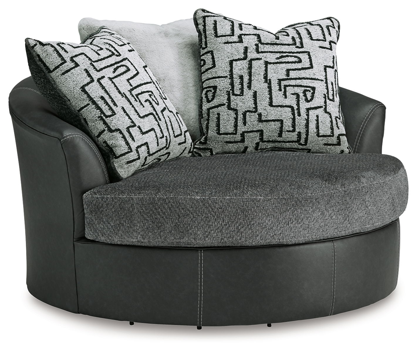 Brixley Pier – Graphite – Oversized Swivel Accent Chair