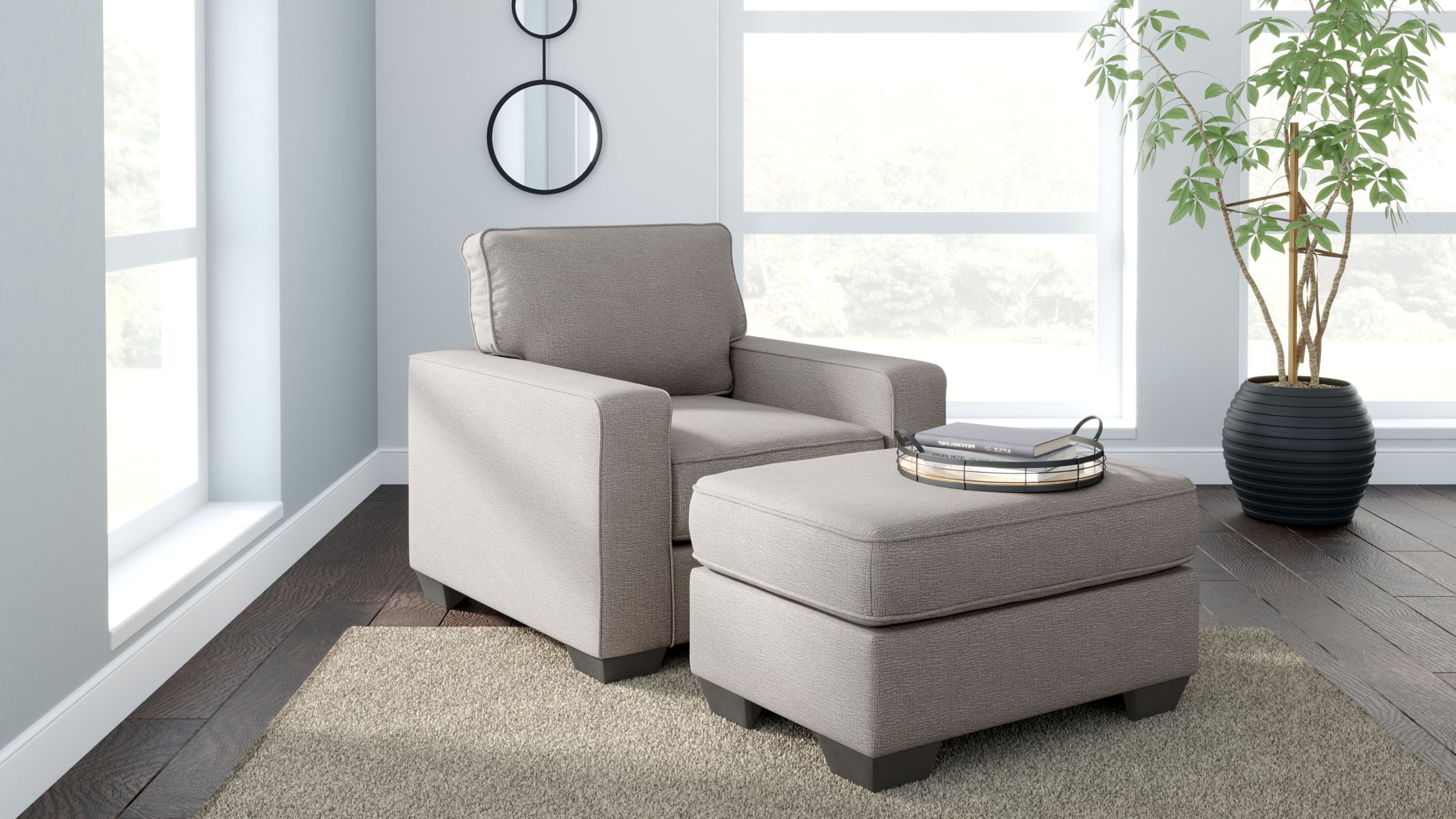 Greaves – Chair, Ottoman