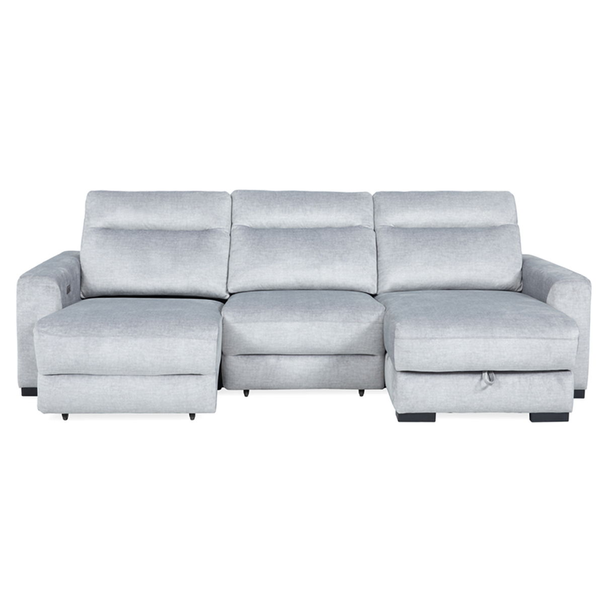 Elliot – 3 Piece Modular Lift Top Storage Sectional – Sterling