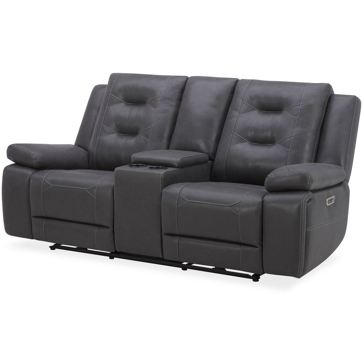 Caldwell – Power Console Loveseat – Tahoe Charcoal