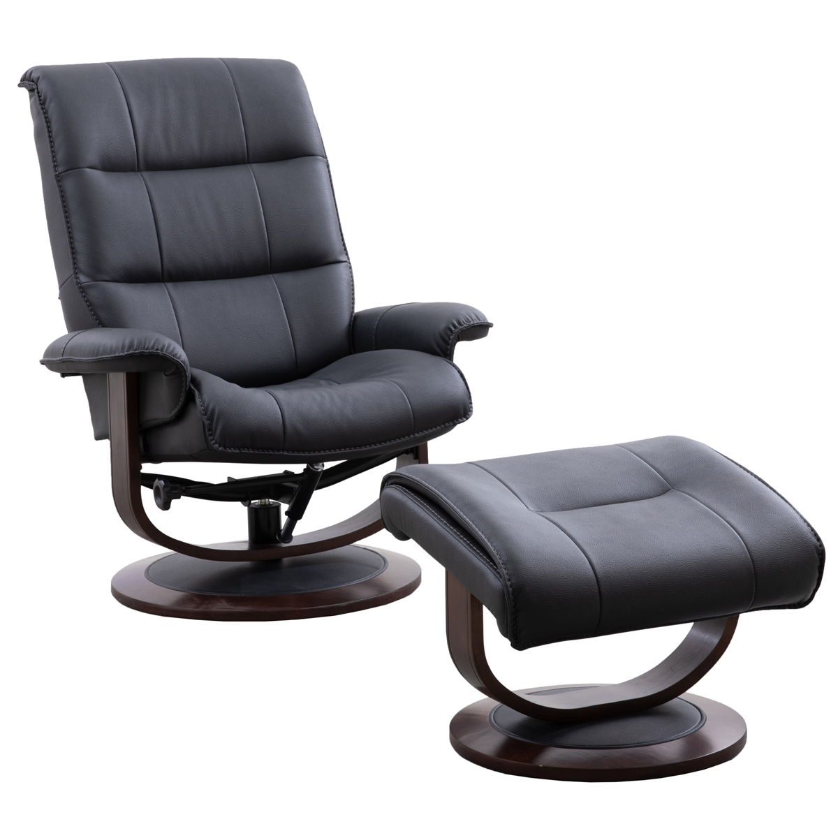 Knight – Manual Reclining Swivel Chair and Ottoman