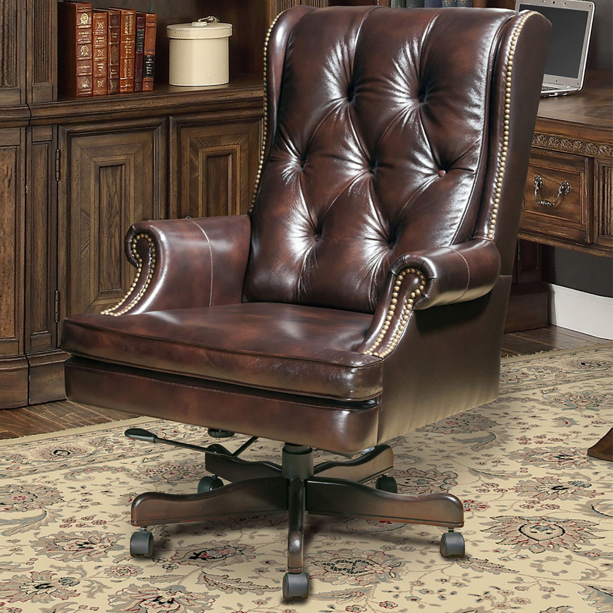 Dc#112-Ha – Desk Chair – Havana w/ Brown Base