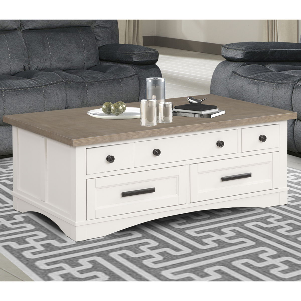 Americana Modern – Cocktail Table with Lift Top – Cotton