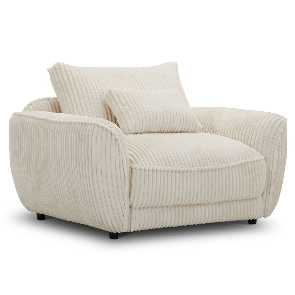 Utopia – Chair and A Half with Lumbar Pillow – Mega Ivory